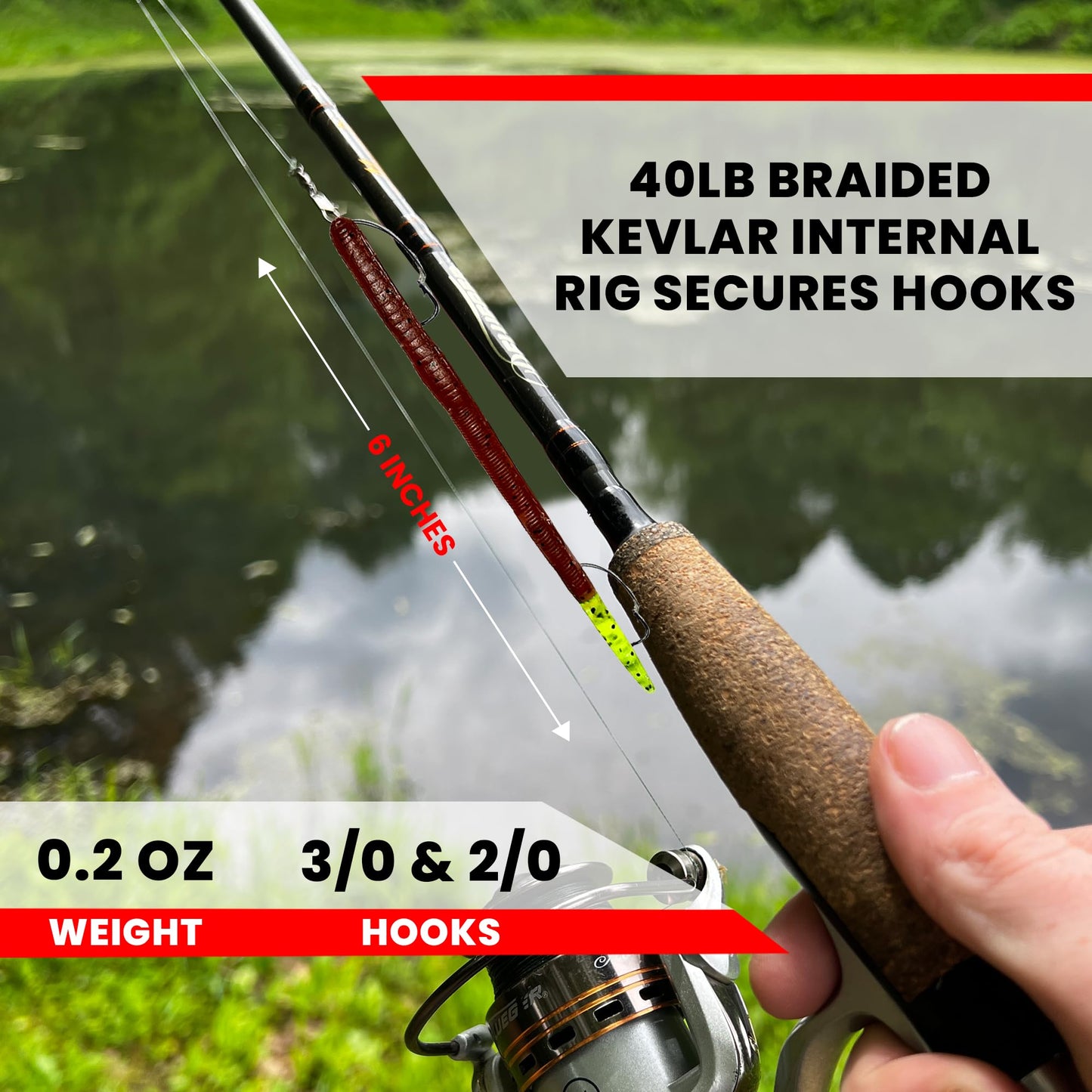 Made in USA Weedless Pre-Rigged Fishing Lures Bass Set, Pike, and Anything in Between - USA - Extra Durable Soft Plastic Swimbaits for Bass Fishing Lures - 5 PCS Bass Baits and Lures Pack(Variety)