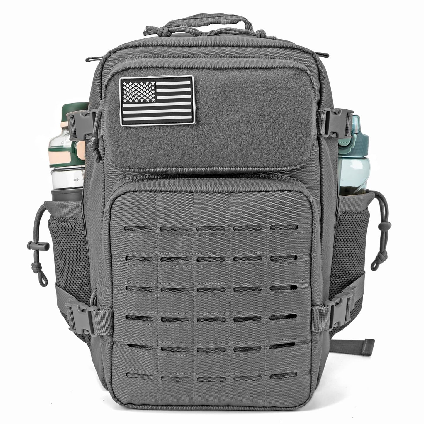 QT&QY 25L/35L/45L Military Tactical Backpack For Men Molle Daypack 3 Day Bug Out Bag Hiking Rucksack With Bottle Holder