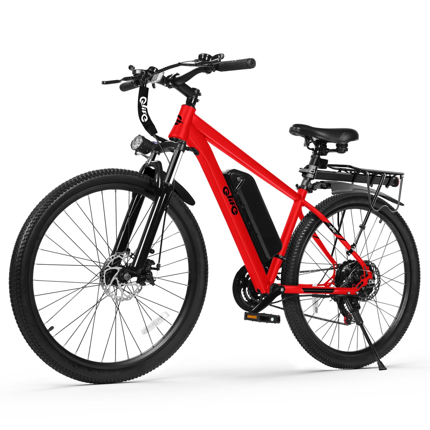 Racer Electric Bike for Adults - 21-Speed Mountain Lightweight Ebike with Peak 750W 22MPH Brushless Motor, 375Wh Removable Battery, 26X2.1 Tire Step Over E-MTB, Up to 40 Miles