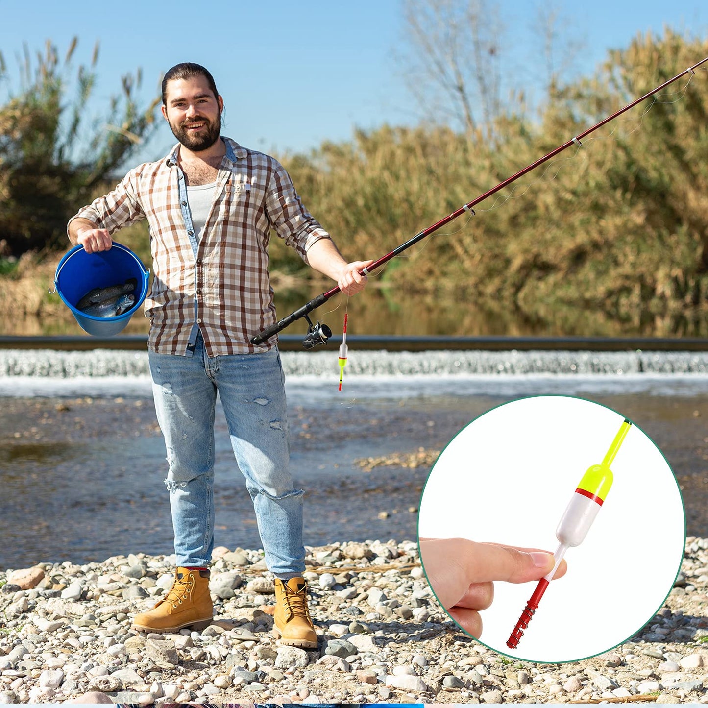 10 Pieces Fishing Bobbers Fishing Floats and Bobbers Fishing Floaters Crappie Bobbers Spring Slip Bobbers Fishing Float Accessories for Fishing