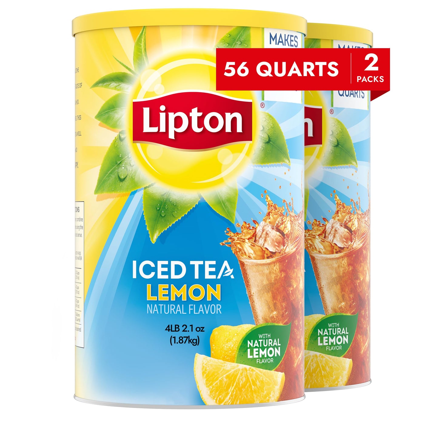Lipton Lemon Iced Tea Mix, Sweetened, Makes 10 Quarts