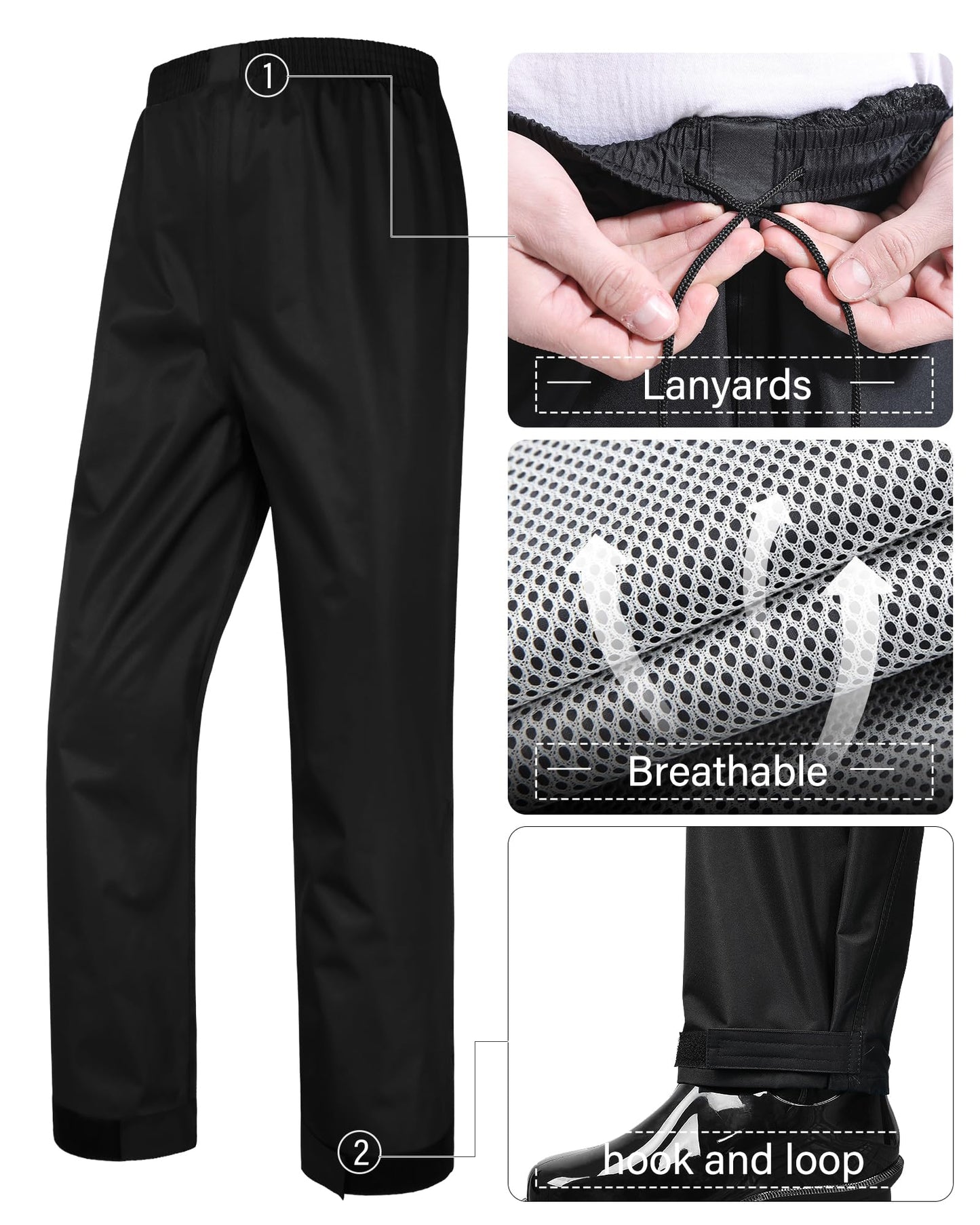 iCreek Rain Suit Waterproof Jacket and Trouser Suit Raincoat for Men and Women Outdoor All-Sport Breathable Anti-storm