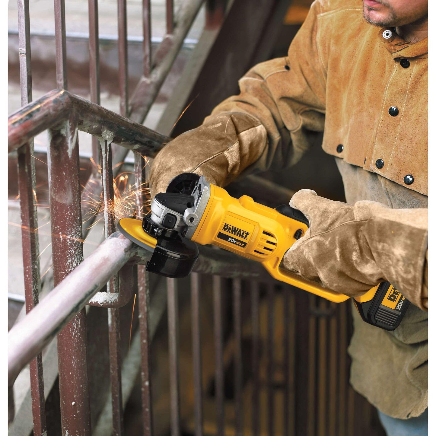 DEWALT 20V MAX* Angle Grinder Tool Cordless Brushless, 4 1/2 Inch, with Paddle Switch and Kickback Brake, Tool Only (DCG413B)