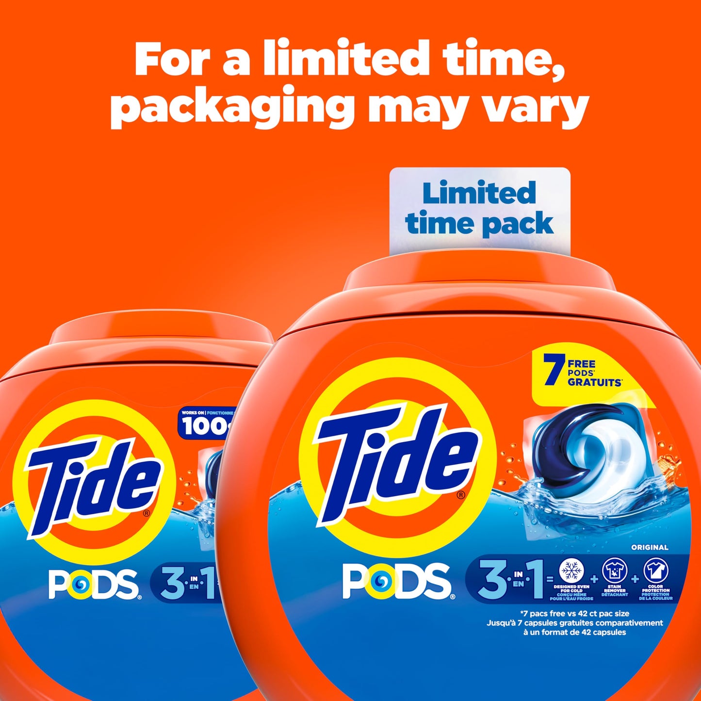 Tide PODS Laundry Detergent Pacs, 3-in-1 Stain Remover, Odor Fighter, Color Protector, 112 Count, HE compatible, Original Scent
