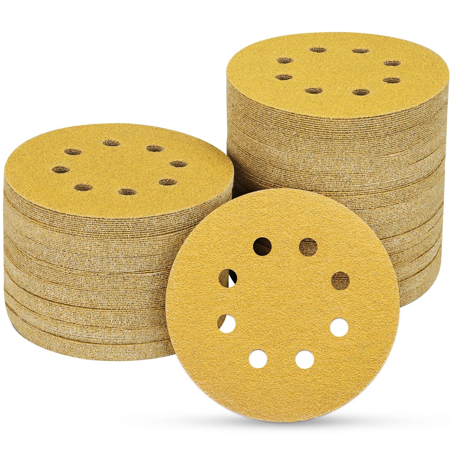 100 PCS 5 Inch Sanding Discs 120 Grit, Round Hook and Loop Sandpaper for Random Orbital Sander