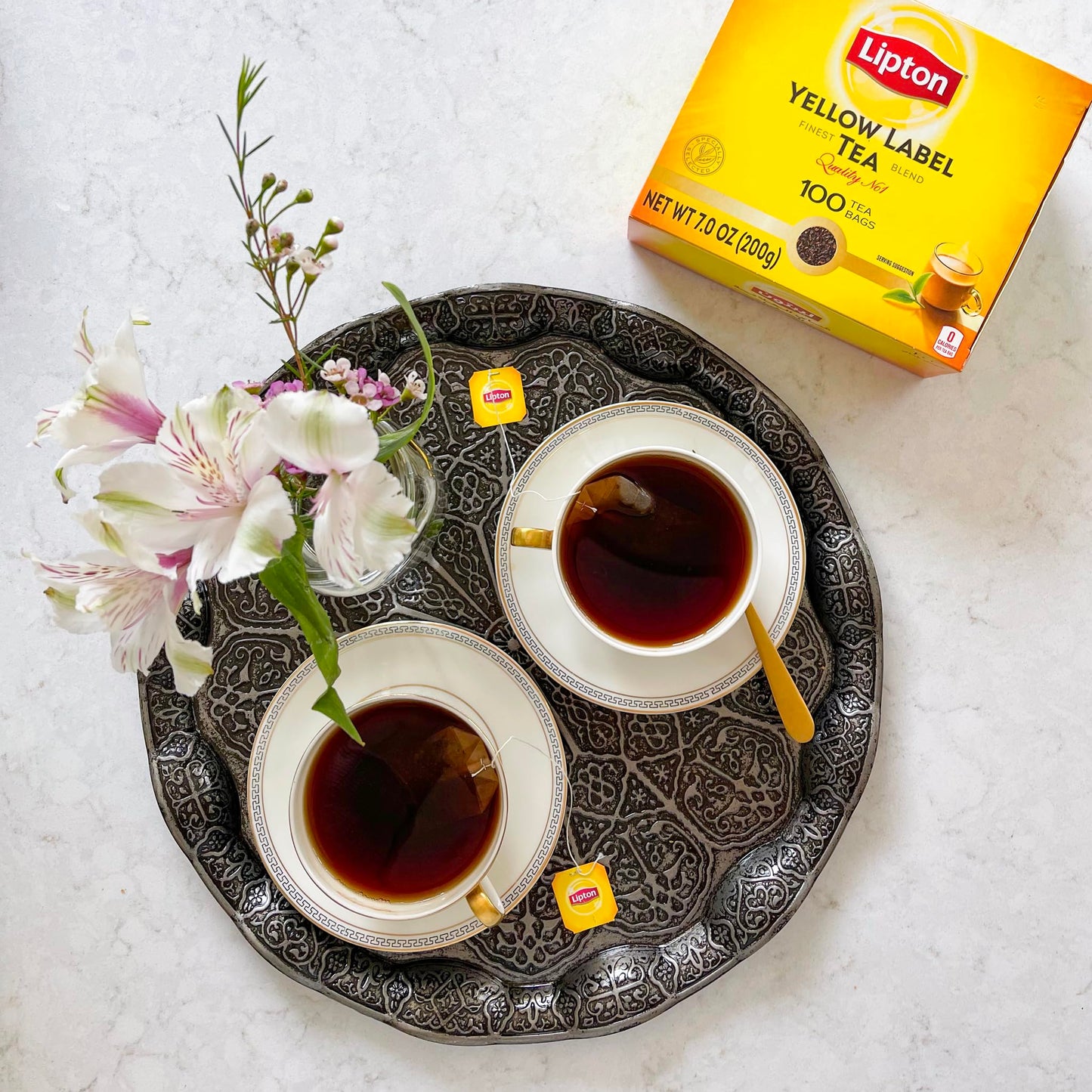 Lipton Yellow Label Tea | International Blend | Lipton Tea Bags |Black Tea| Premium Quality | 200 Grams (Pack of 1)