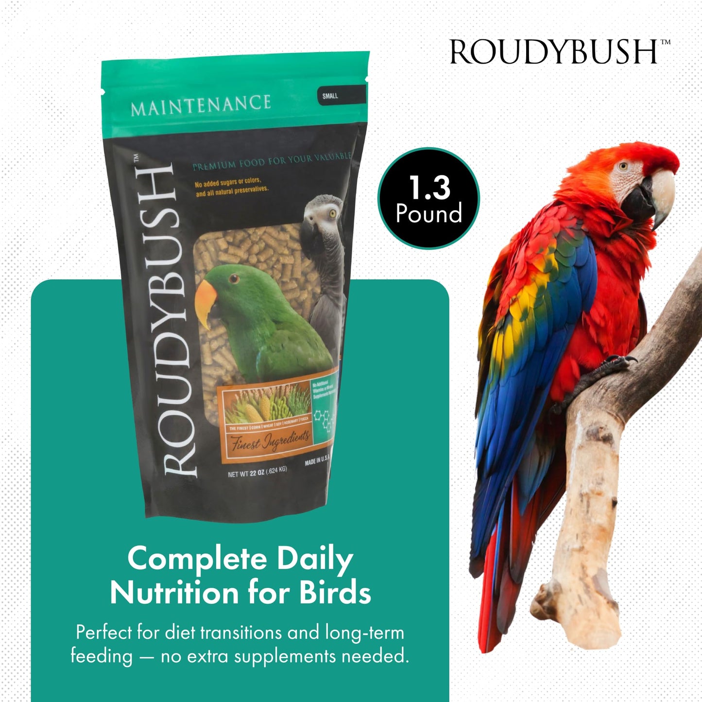 Roudybush Daily Maintenance Bird Food, Mini, 44-Ounce