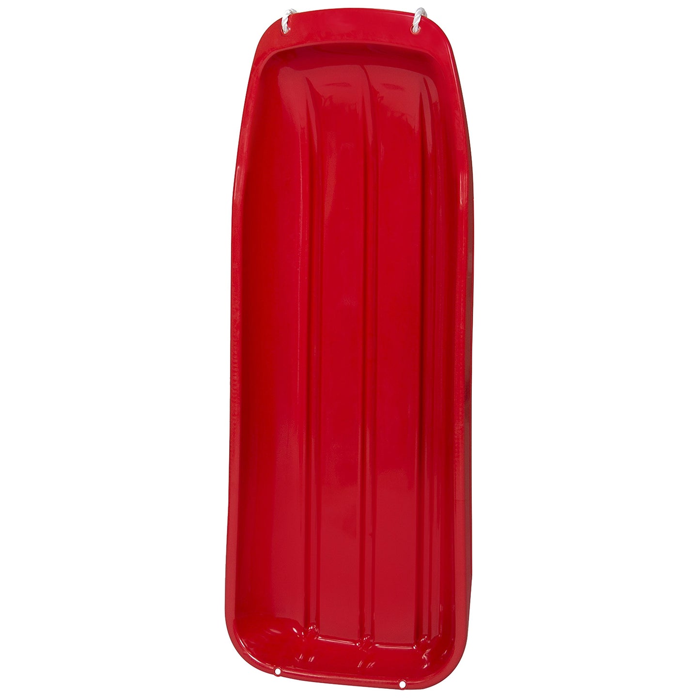 Best Choice Products 48in Kids Plastic Toboggan Snow Sled w/Pull Rope - Red