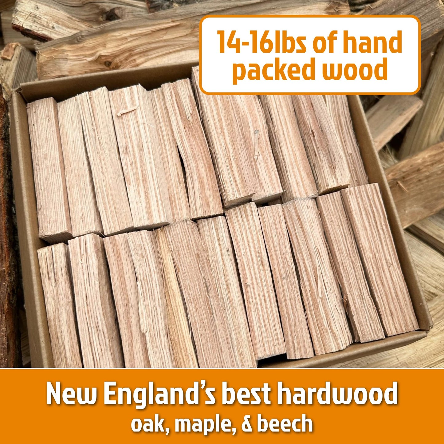 Savory Blend 5 Inch Universal Cooking Firewood - 14lbs. ~1000cuin Premium Kiln Dried Cooking Wood for Grills, Smokers and Ooni, Solo, Bertello Pizza Ovens (Savory Hardwood Blend)