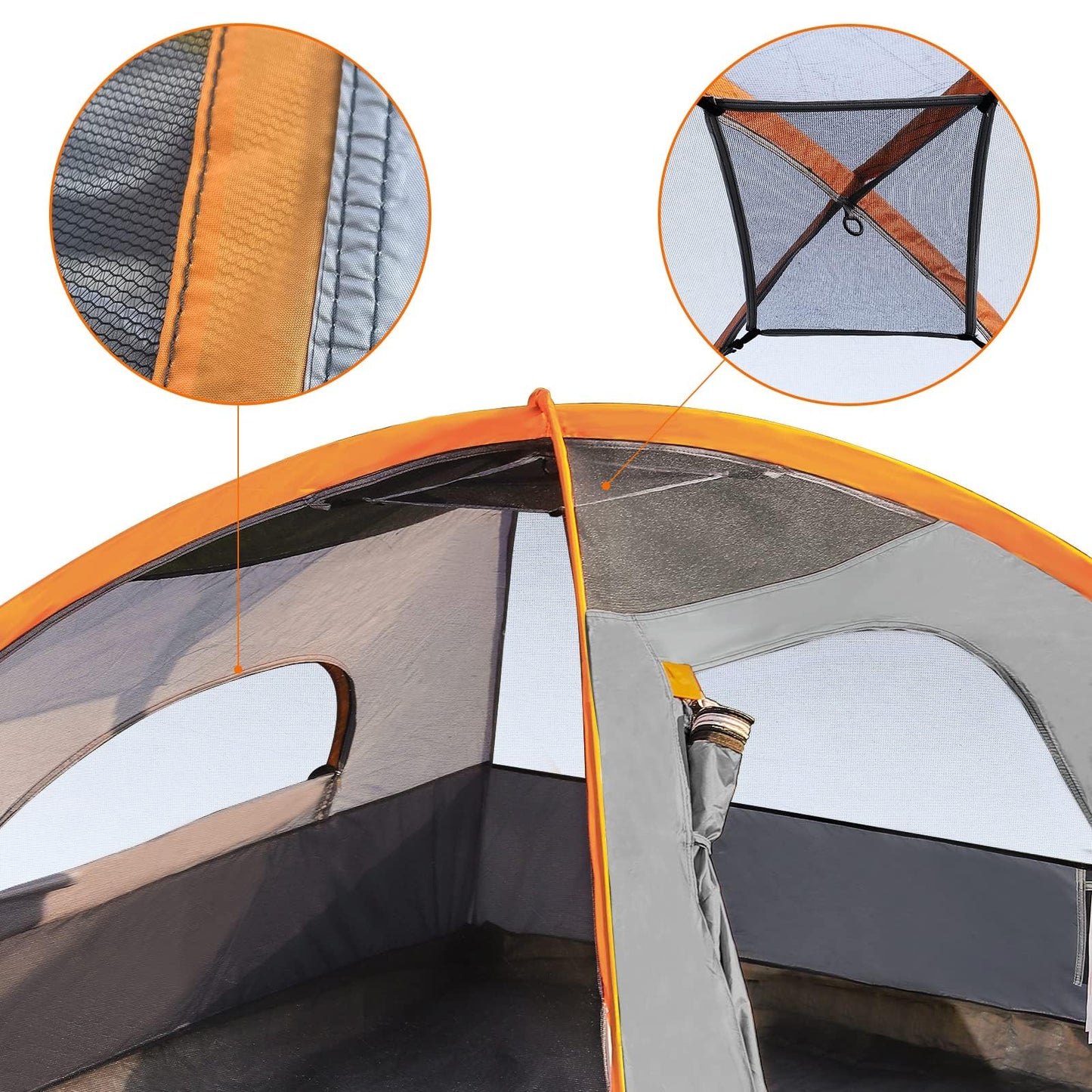 Amazon Basics Camping Tent, 3-Season Dome Design with Rainfly