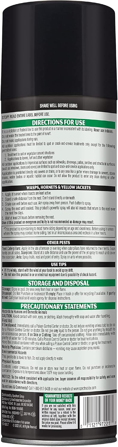 Spectracide Wasp & Hornet 3, 12 Pack, 18.5 Oz Insect Killer