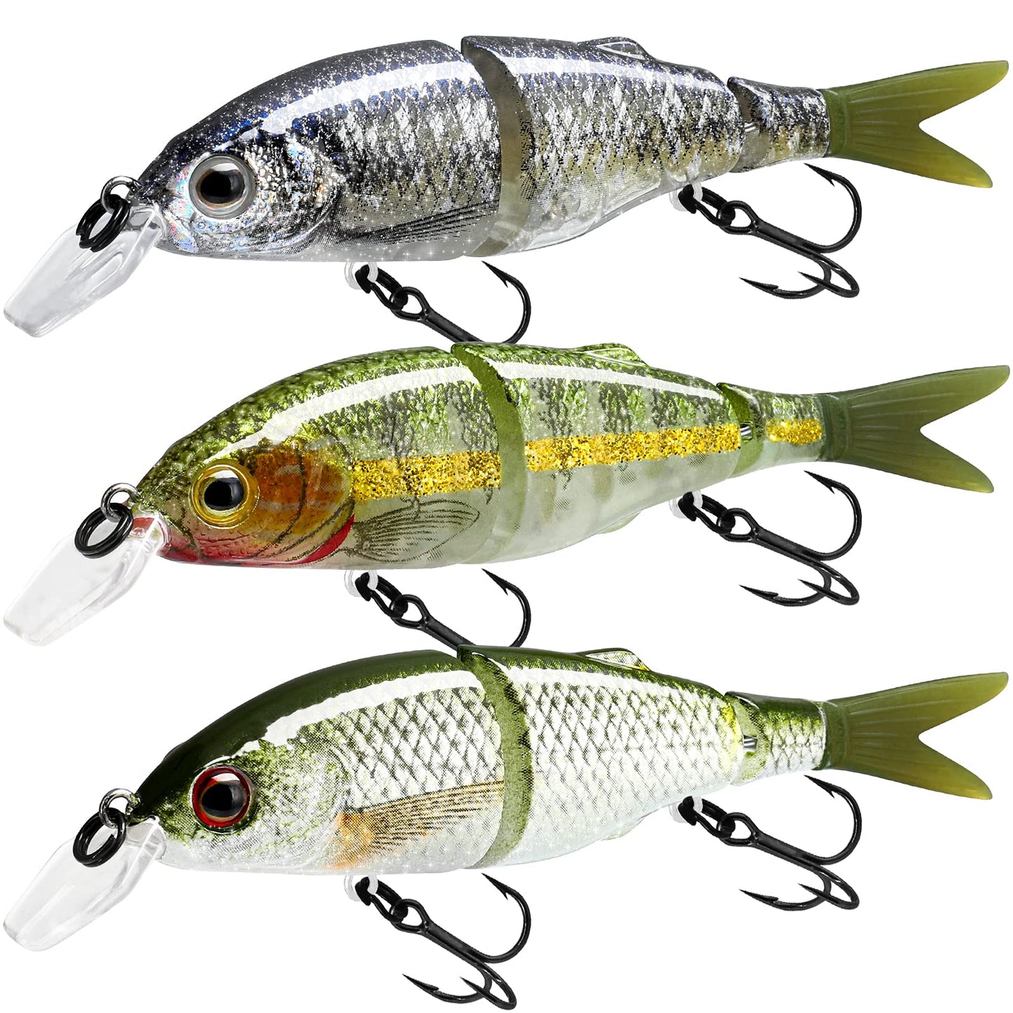 TRUSCEND Swimmax for Freshwater and Saltwater, Lifelike Fishing Lures for Bass Trout Crappie Walleye Pike Bluegill Salmon, Swimbait for Bass Fishing, Amazing Fishing Gear Gifts for Family Fishing