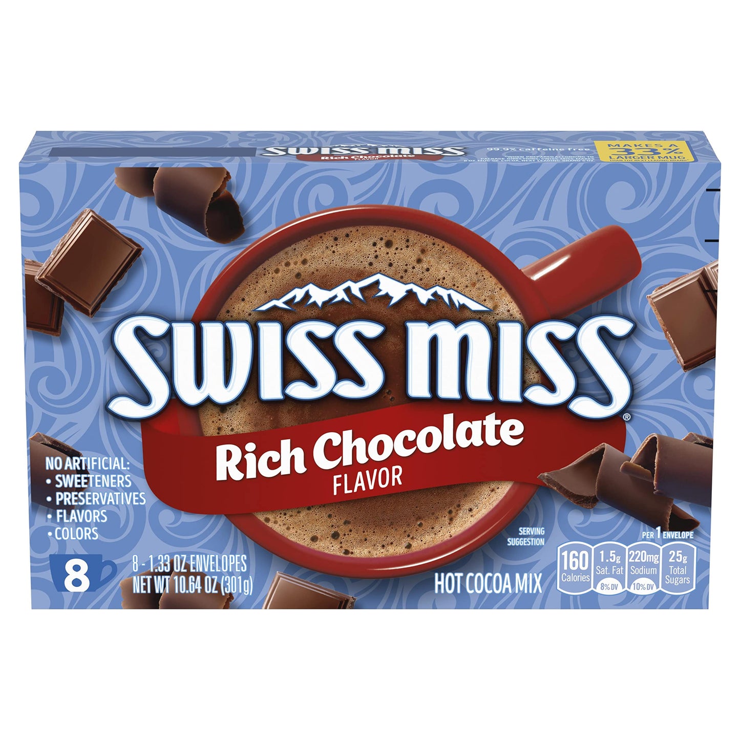 SWISS MISS Milk Chocolate Flavored Hot Cocoa Mix, 38.27 OZ Square Canister