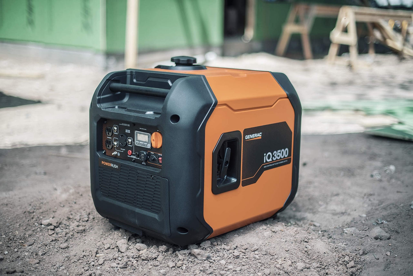 Generac 3,300-Watt Gas-Powered Portable Inverter Generator - Lightweight Design - USB Ports for Mobile Device Charging - COsense Technology - Perfect for Home use - Orange/Black