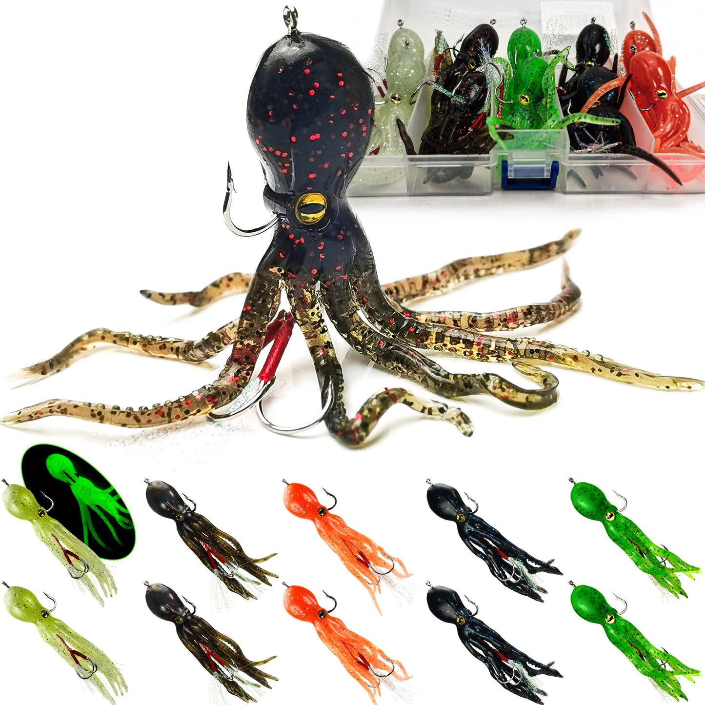 Soft Fishing Lures Shad Minnow Swimbaits, Pre-Rigged Jig Heads Paddle Tail Swim Baits for Bass, Trout, Walleye, Crappie, Sinking Jigs Bait for Saltwater Freshwater, Fishing Gifts for Men