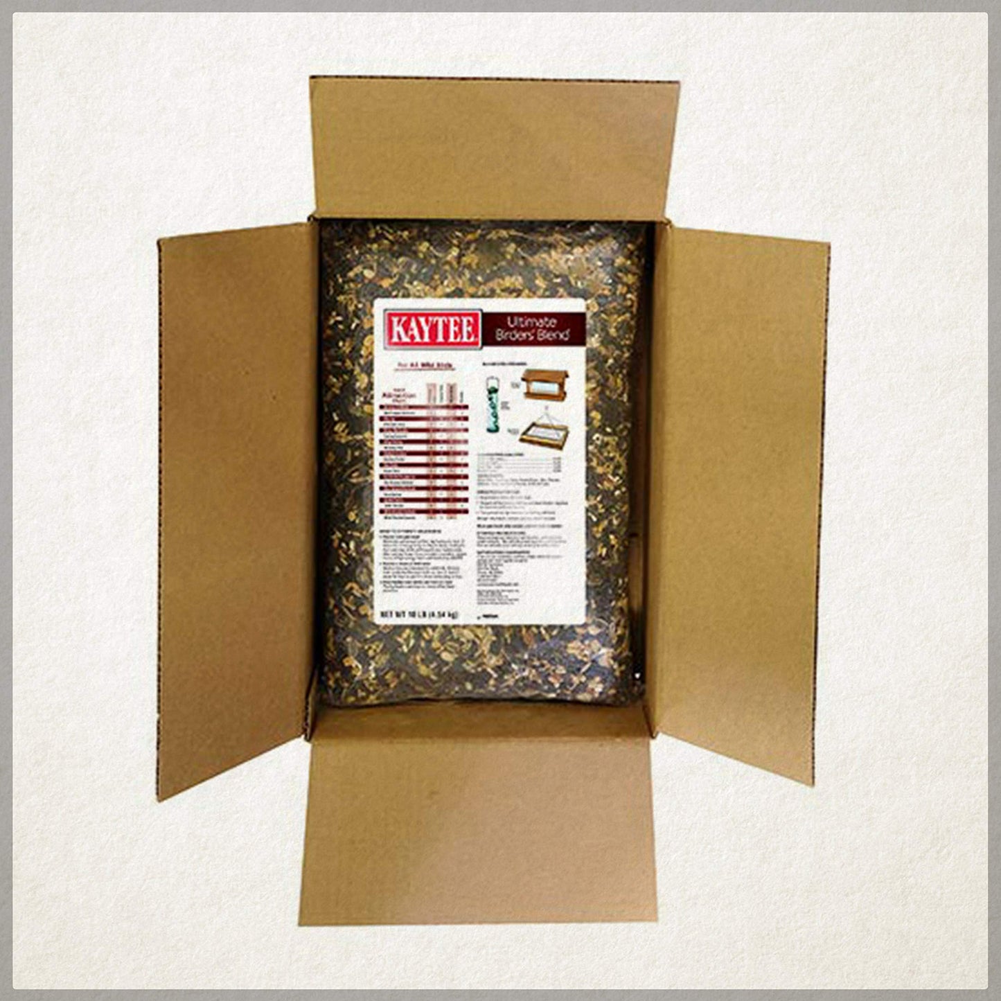 Kaytee Wild Bird Ultimate No Mess Wild Bird Food Seed For Cardinals, Finches, Chickadees, Nuthatches, Woodpeckers, Grosbeaks, Juncos and Other Colorful Songbirds, 9.75 Pound