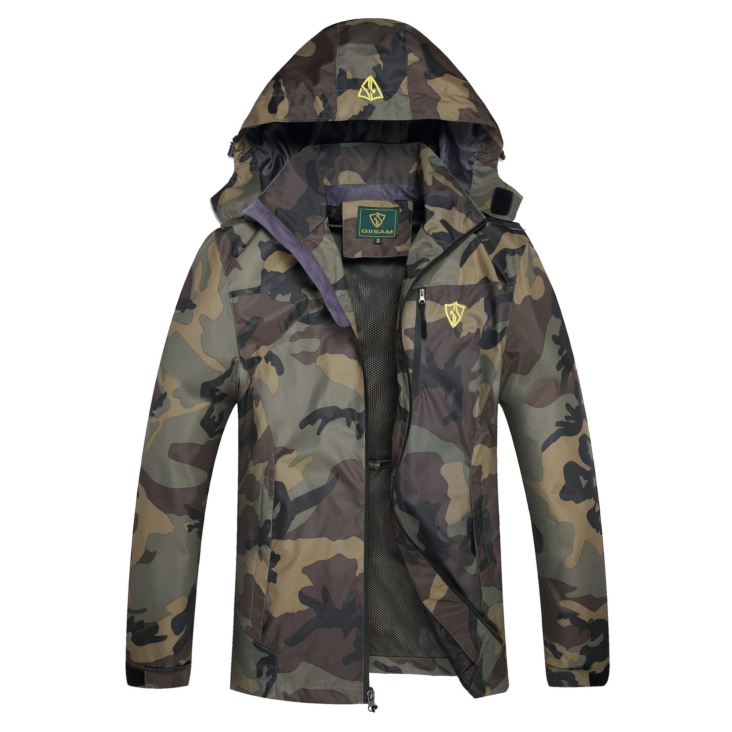 GIISAM Mens Windproof Jacket Waterproof Lightweight Mountain Sport Jacket for Men Hooded Windbreaker Raincoat