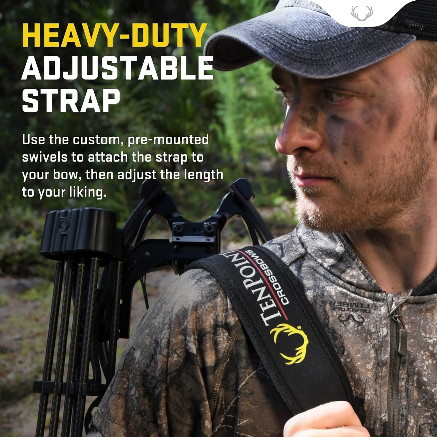 TenPoint Neoprene Sling - Adjustable 1.25” Shoulder Strap with Thumb Loop - Compatible with All TenPoint, Wicked Ridge & Horton Crossbows