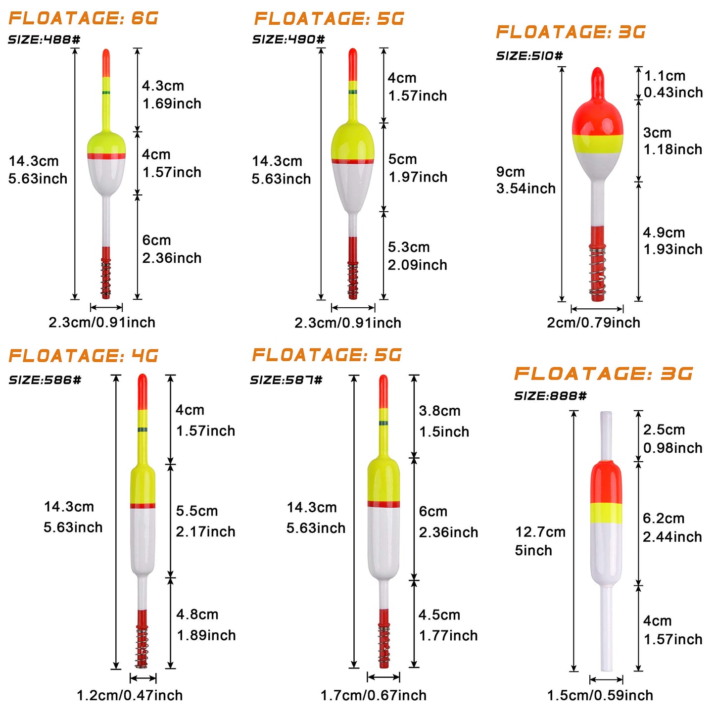 Fishing Floats and Bobbers Slip Bobbers for Fishing Spring Oval Stick Floats Slip Bobbers for Crappie Catfish Trout Fishing