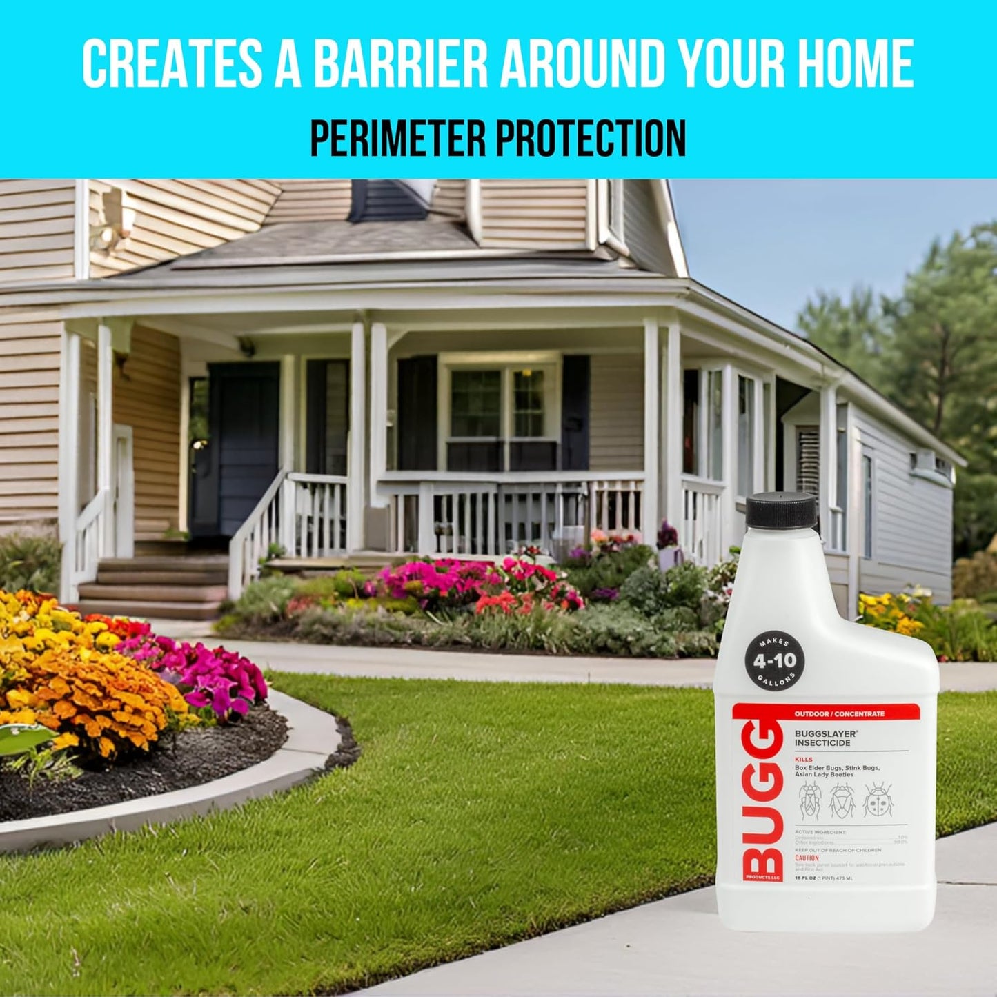 Bugg Insecticide - Concentrate - Outdoor Box Elder Bugs, Stink Bugs, Asian Lady Beetles - 16 oz Bottle