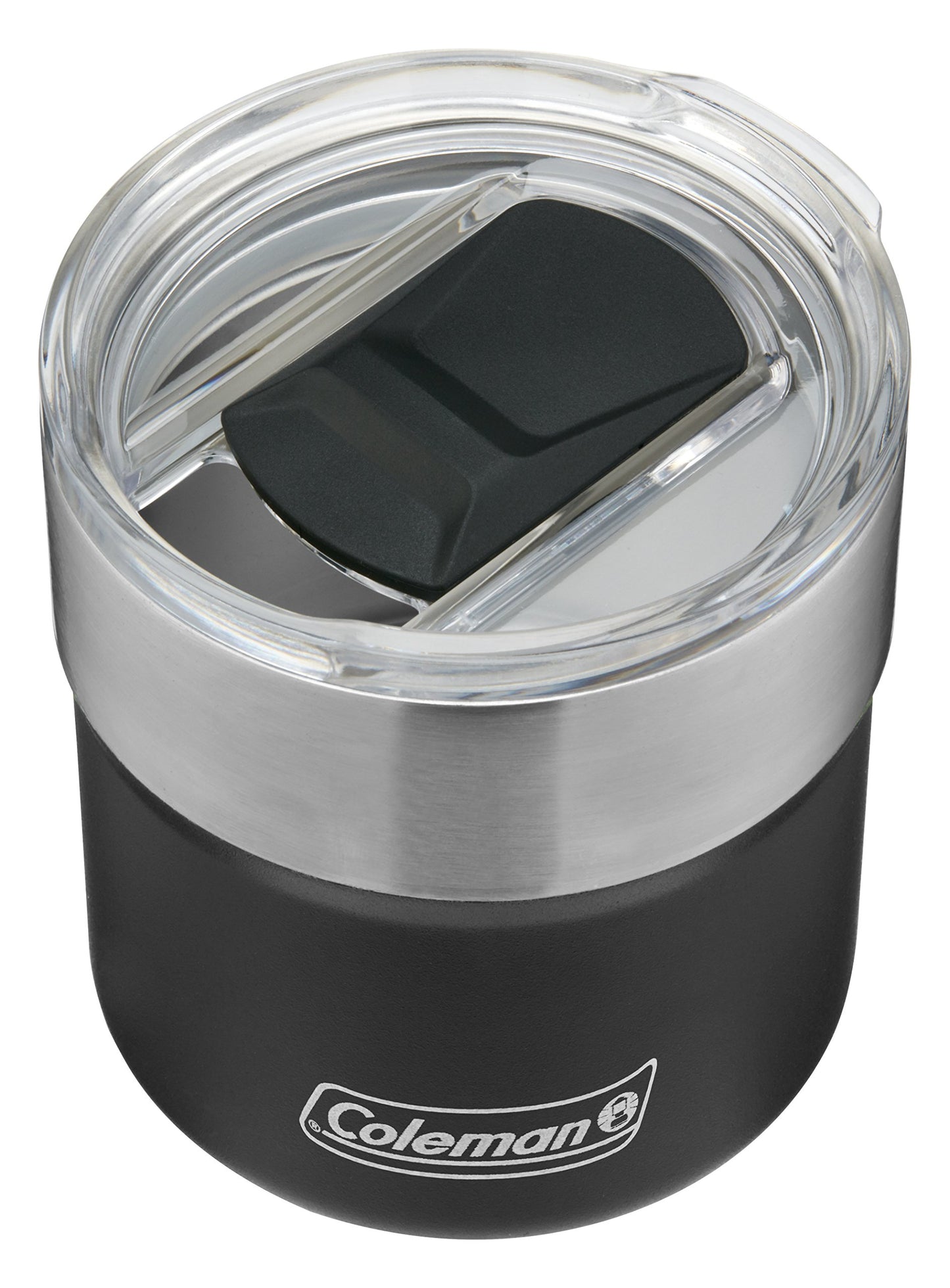 Coleman 13oz Vacuum-Insulated Stainless Steel Rocks Glass, Outdoor Cocktail Tumbler with Slidable Spout Cover, Keeps Ice Cold up to 9 Hours