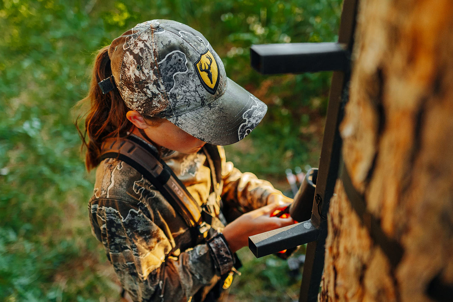 Shield Series Youth Fused Cotton Shirt with Long Sleeves, Youth Camouflage Shirt