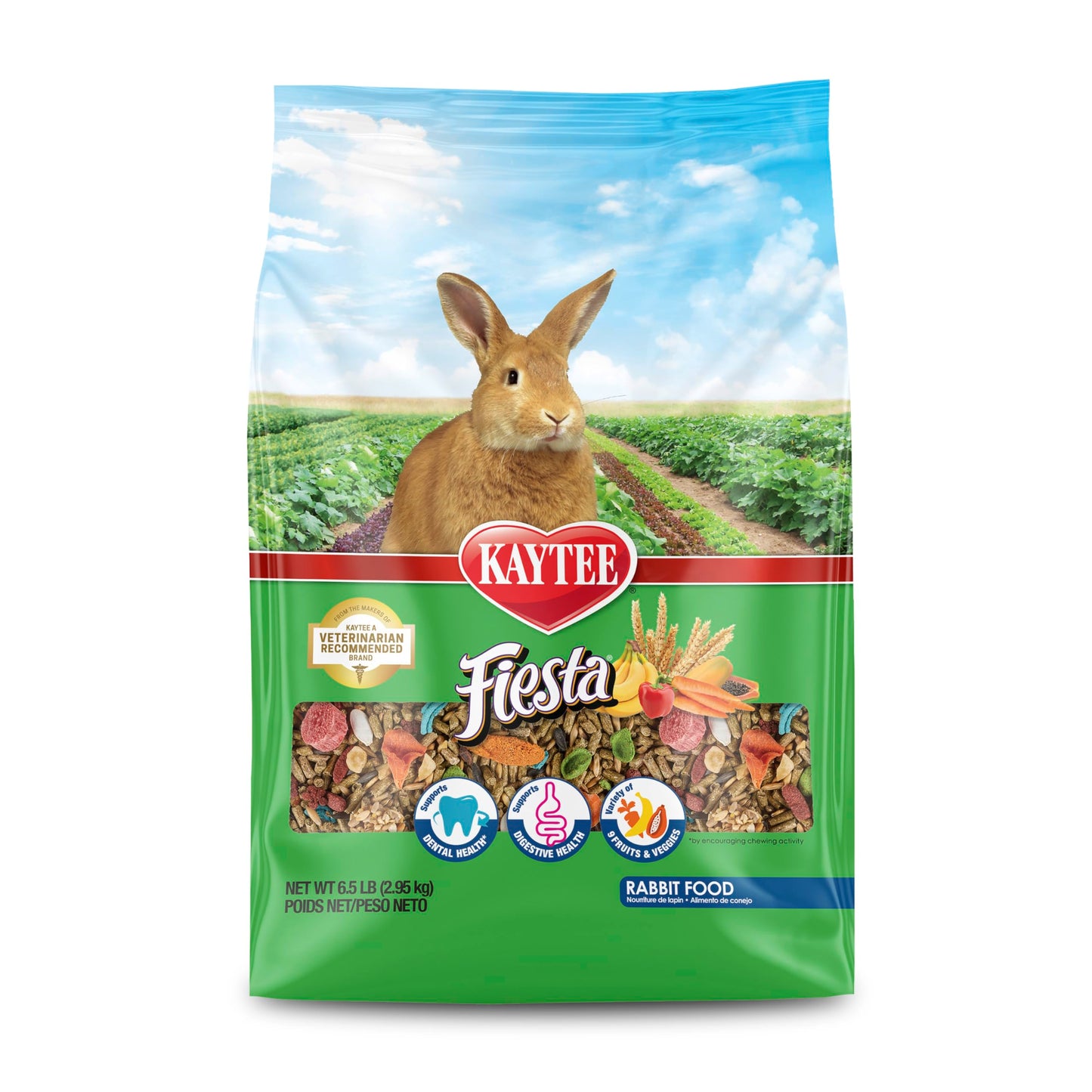 Kaytee Fiesta Rabbit Food, Nutritious and Fun Blend, Supports Dental Health and Digestion, 20 pounds
