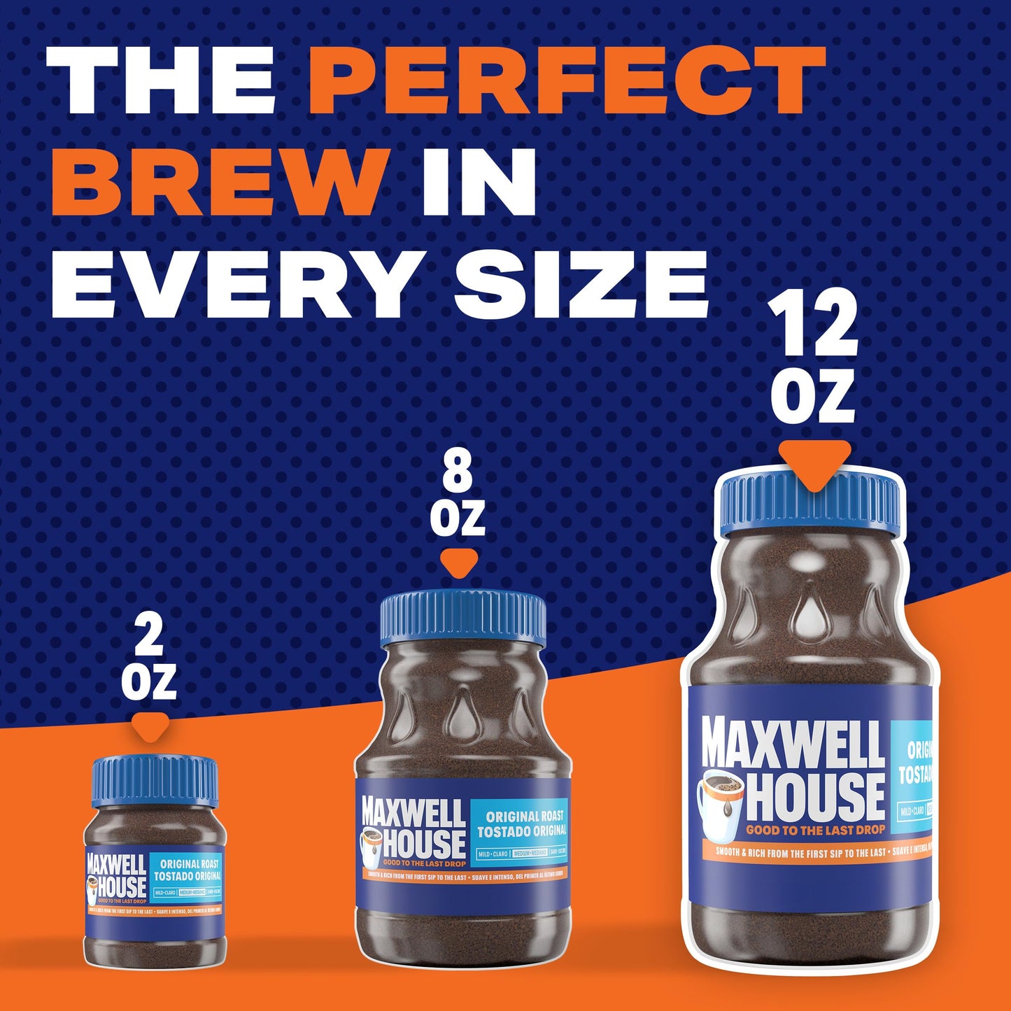 Maxwell House Original Roast Instant Coffee, 8 oz Jar