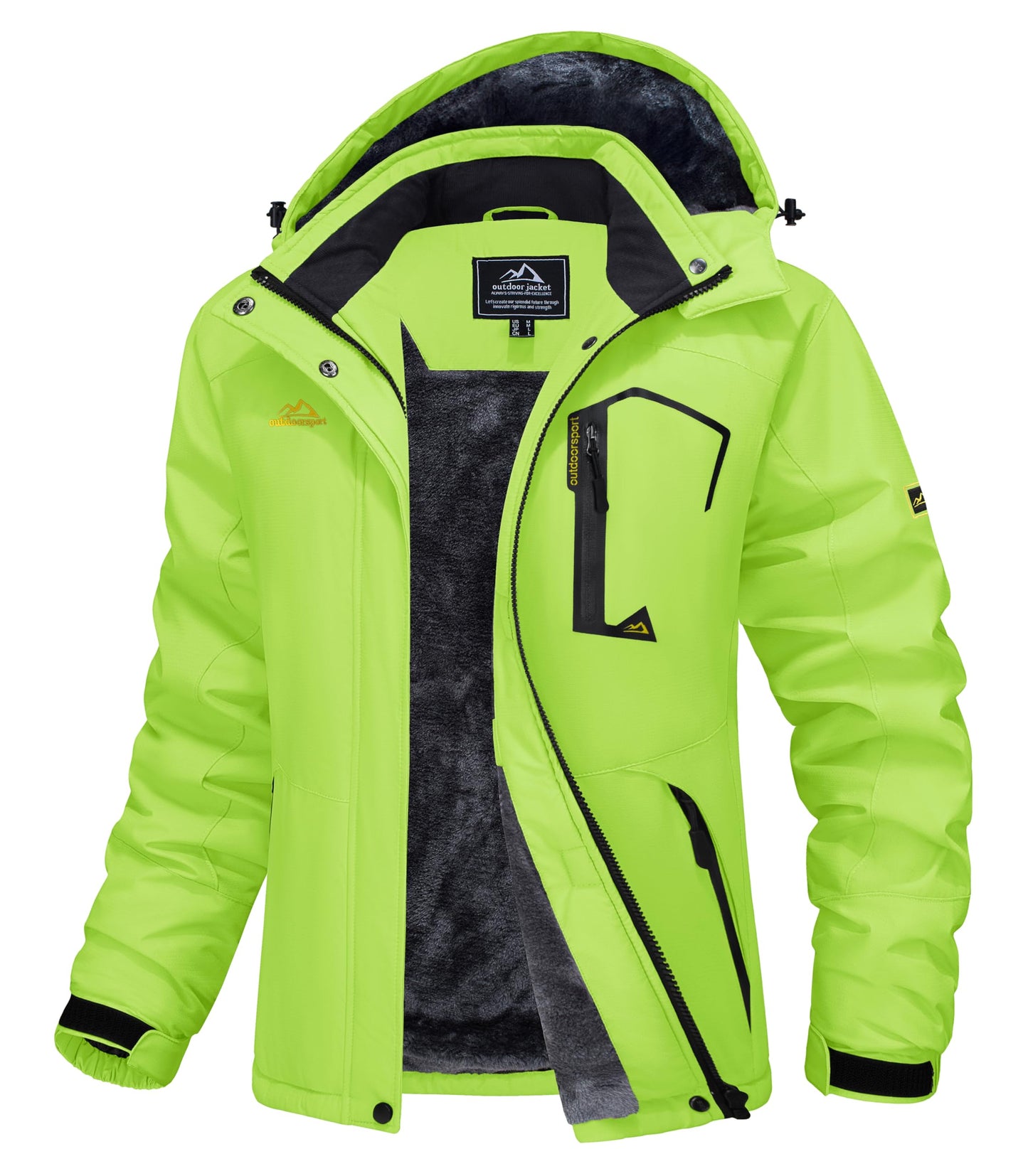 MAGCOMSEN Women's Ski Jacket Waterproof Insulated Snow Jacket Warm Windproof Winter Coats with Hood Fleece Lined Jacket