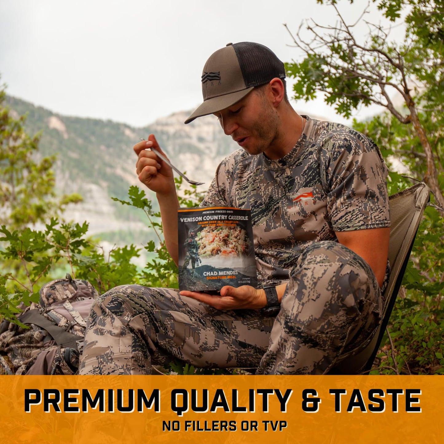 Peak Refuel Backcountry Bison Bowl | Chad Mendes Signature Meal | Premium Freeze-Dried Variety Meals | Hunting, Survival, Camping, Backpacking Food | High-Protein Game Meats | MRE | Made in USA