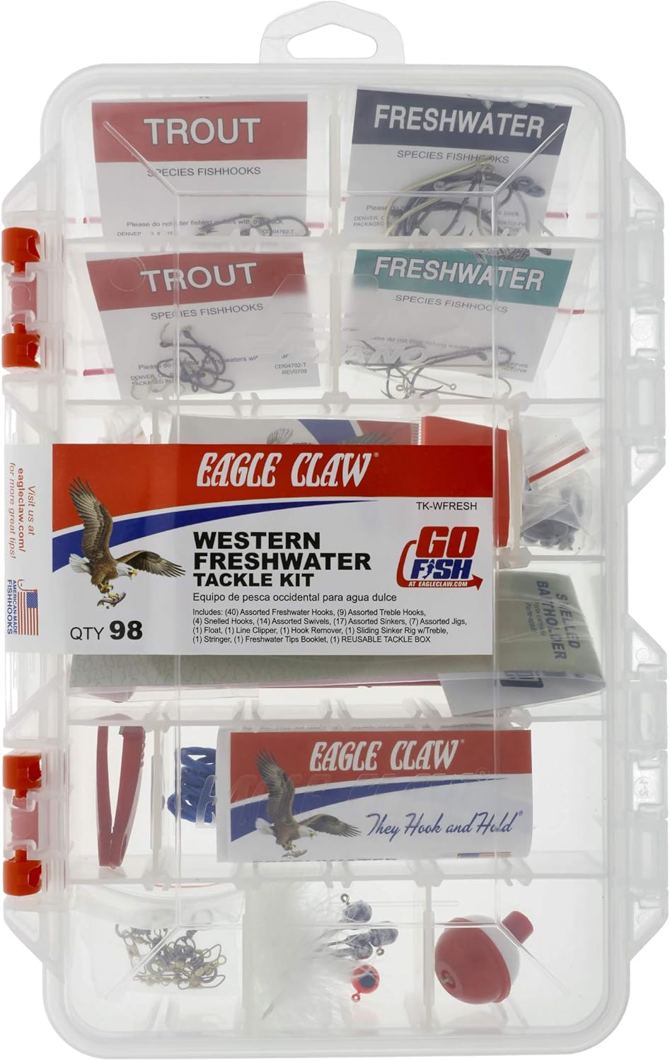 Eagle Claw E.C. Western Fresh Water Tackle Kit,98 Piece