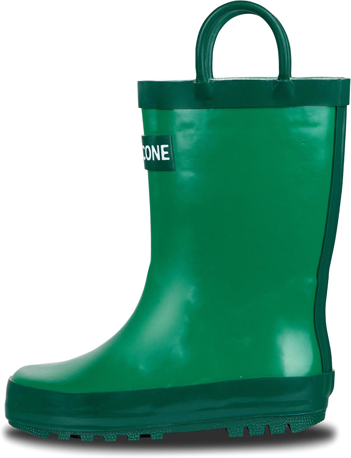 Lone Cone Kids Rain Boots for Girls & Boys – Waterproof Natural Rubber Toddler Rain Boots with Non-Slip Outsole & Easy Pull Handles – Solid, Pattern & Glitter Designs