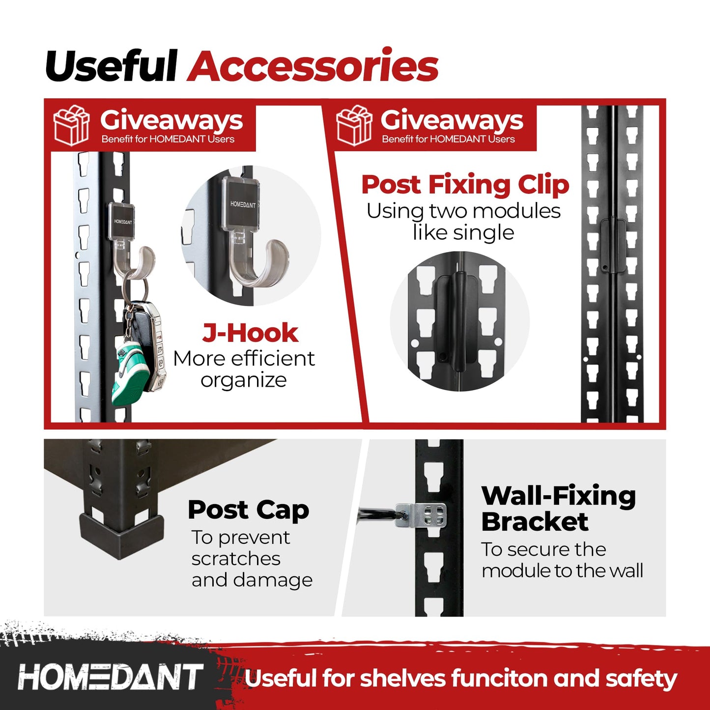 HOMEDANT 5 Tier Laminated Boltless Heavy Duty Garage Storage Adjustable Wide Size Metal Shelving Unit Utility Rack Shelves Organization Multipurpose Shelf Shed Warehouse 47.7"W x 24.1"D x 71.3"H 2Pack