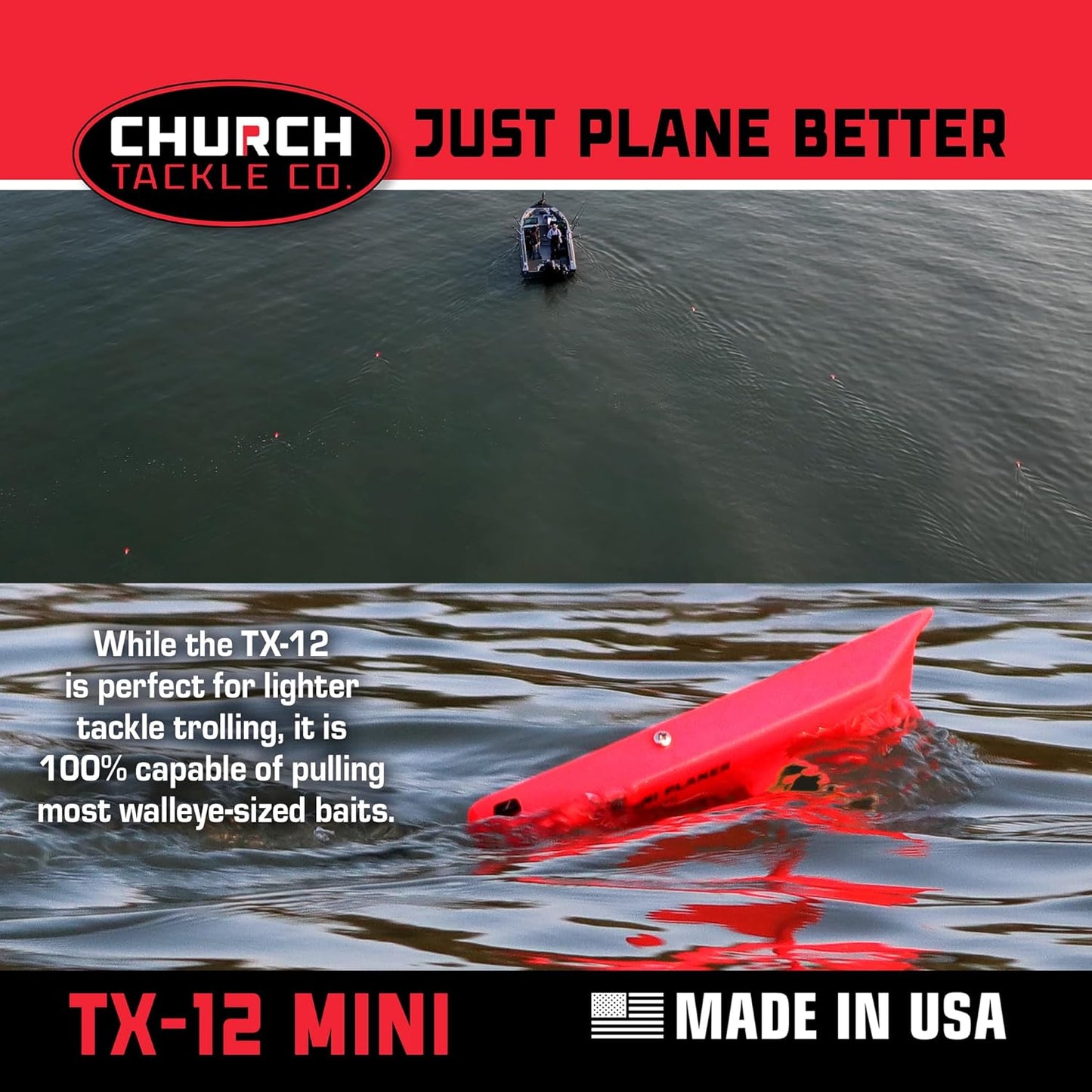 TX-12 Mini Planer Board Port by Church Tackle Co