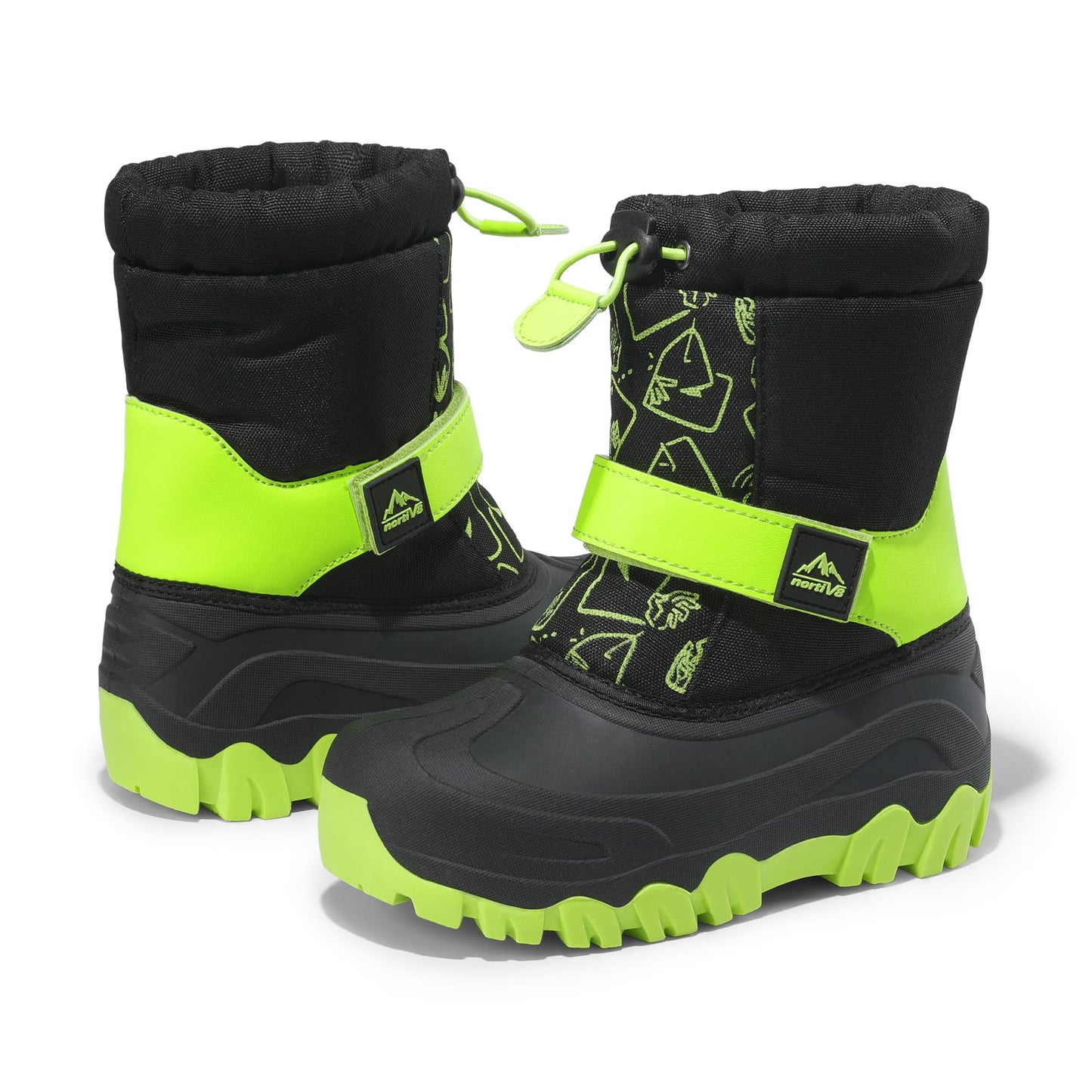 NORTIV 8 Kids Snow Boots Boy's Girl's Waterproof Cold Weather Classic Booties Hiking Outdoor Shoes (Little Kids/Big Kids)