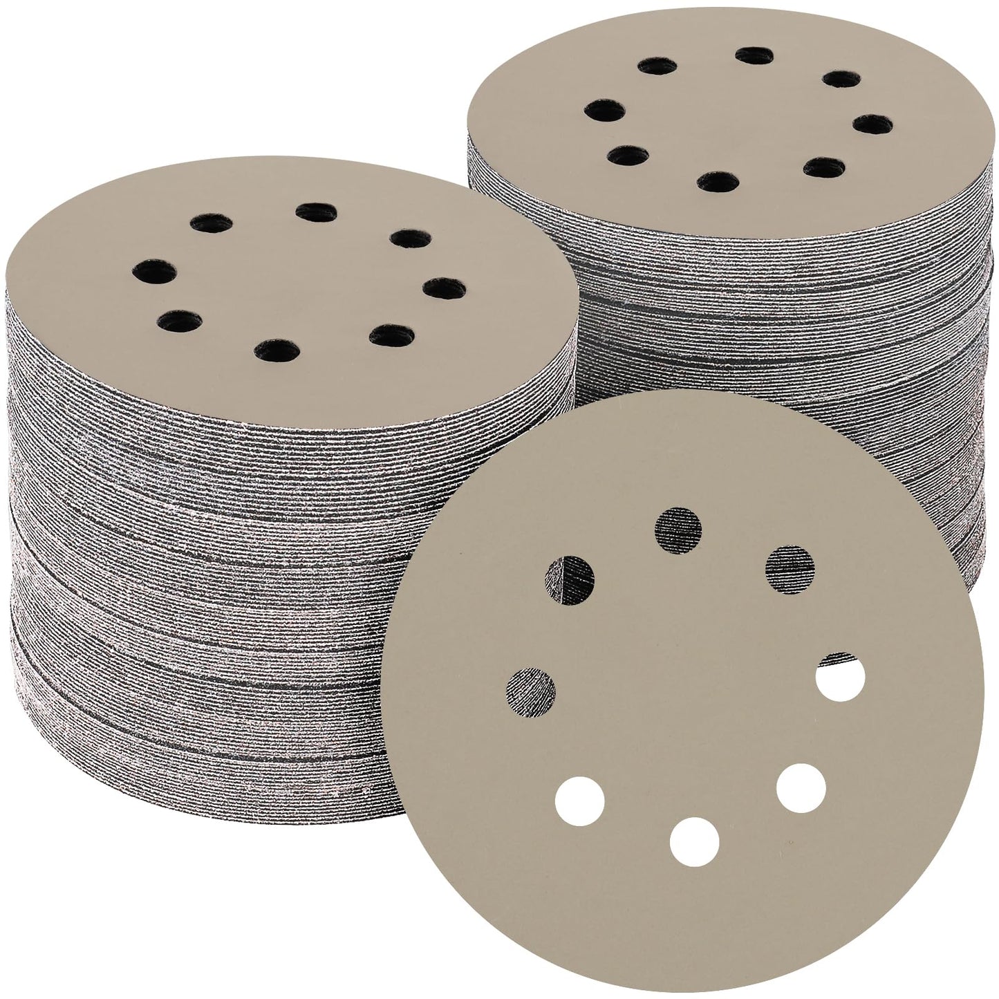 100 PCS 5 Inch Sanding Discs 120 Grit, Round Hook and Loop Sandpaper for Random Orbital Sander