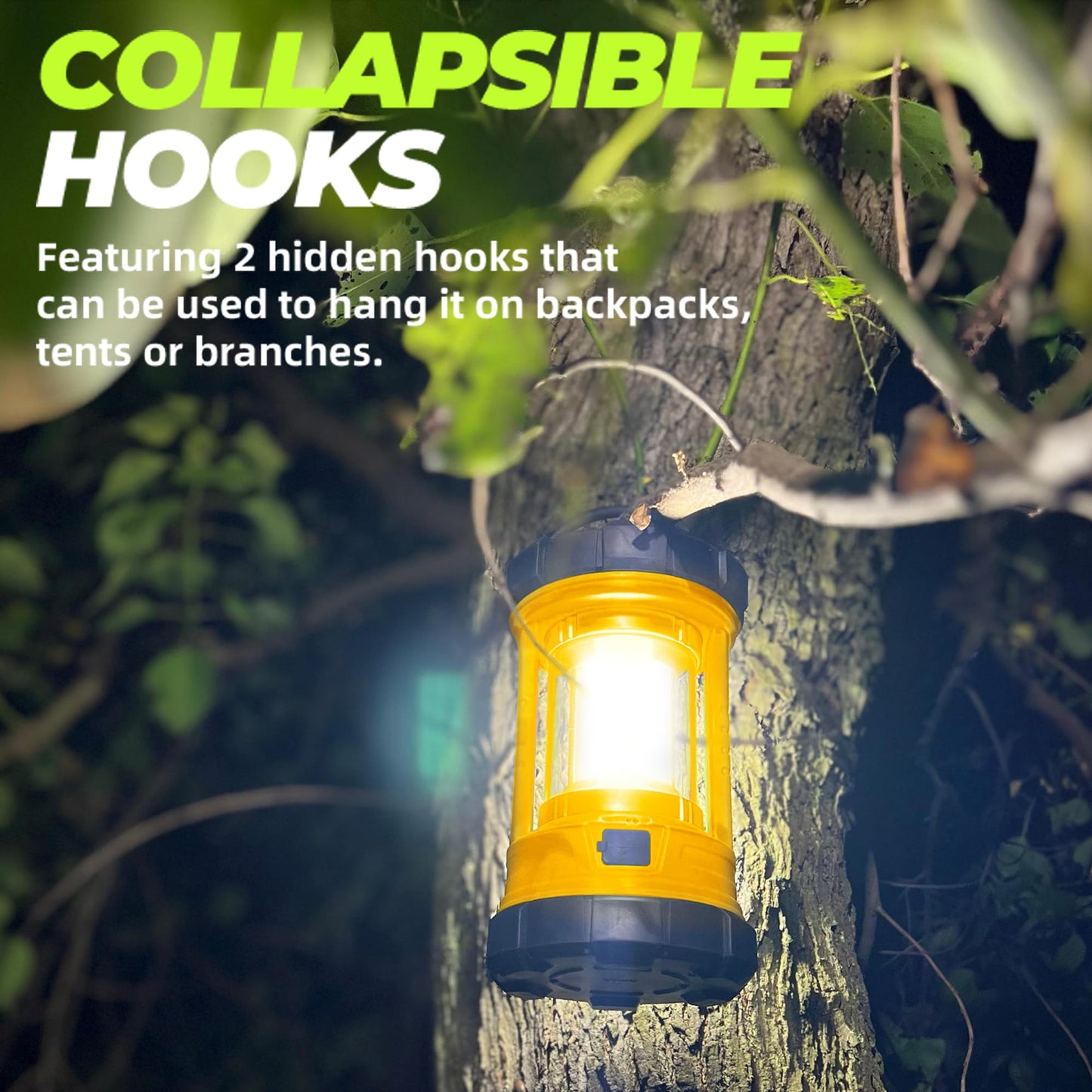 Rechargeable Camping Lantern, 3000LM 5 Light Modes Camping Light 4400 Capacity Phone Charger LED Impact-Resistant Flashlight Lantern Portable Waterproof Hurricane Lanterns for Emergency(Pale Green)
