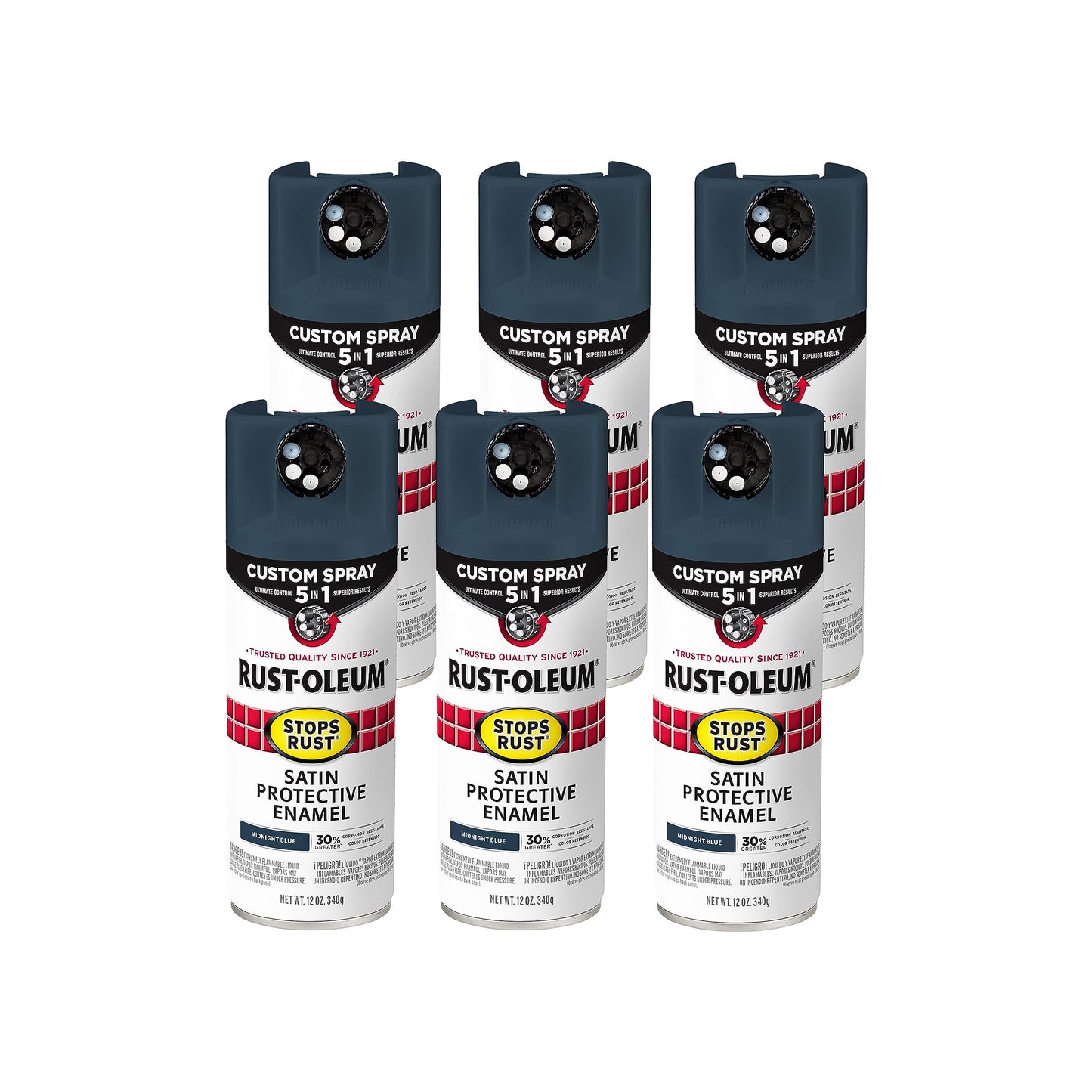 Rust-Oleum 376892 Stops Rust Custom Spray 5-in-1 Spray Paint, 12 oz, Gloss Leather Brown