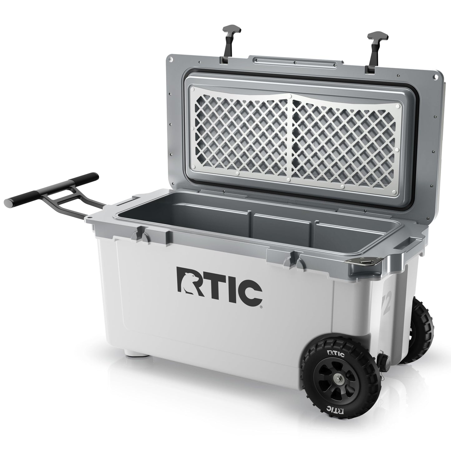 RTIC 72 Quart Ultra-Light Wheeled Cooler Hard Insulated Portable Ice Chest Box for Beach, Drink, Beverage, Camping, Picnic, Fishing, Boat, Barbecue, 30% Lighter Than Rotomolded Coolers