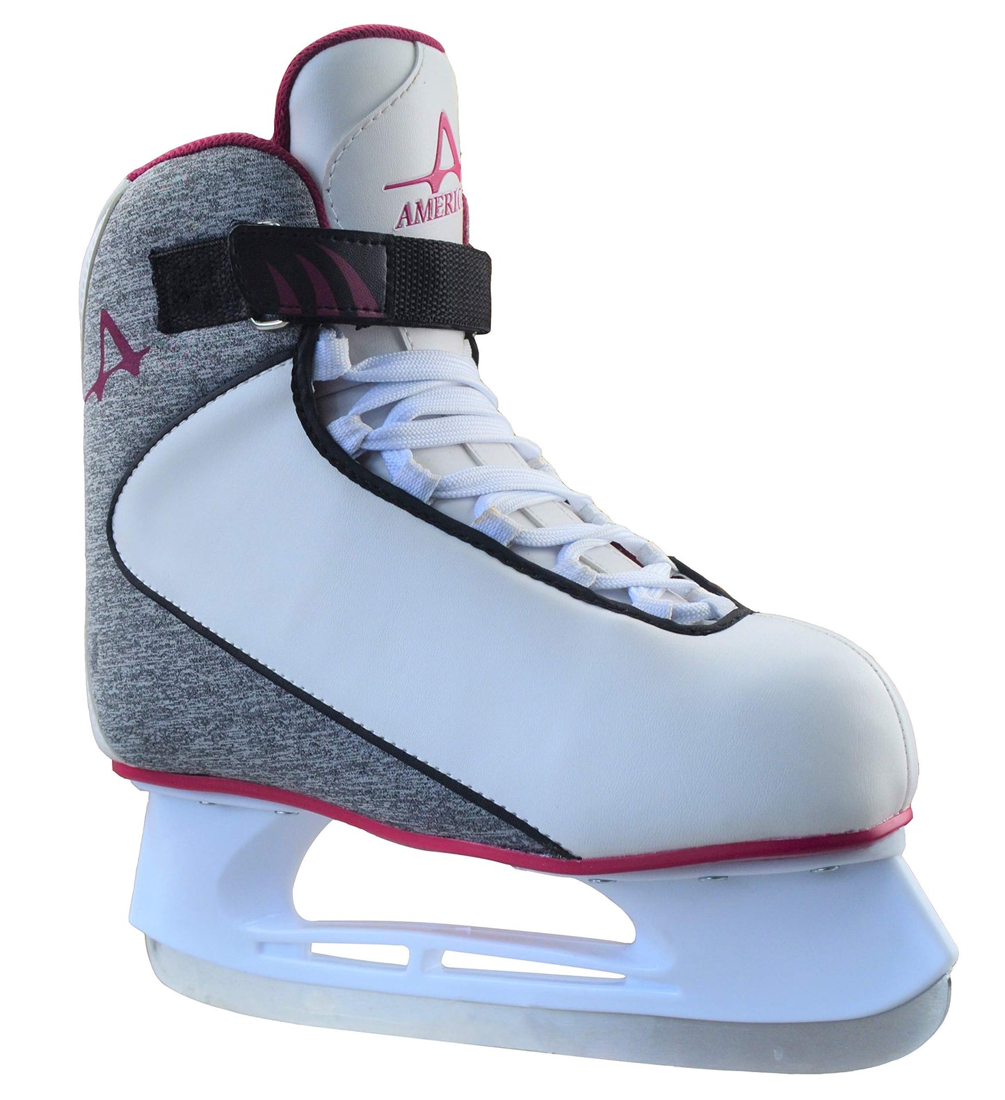 American Athletic Shoe Women's Soft Boot Hockey Skates, Grey, 8