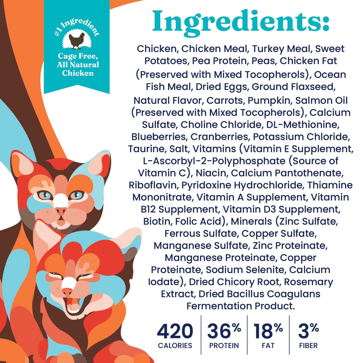 Solid Gold High Protein Dry Cat Food - Grain Free & Gluten Free Chicken Cat Dry Food w/Probiotics for Gut Health & Digestion - High Fiber & Omega 3 - Low Carb Superfood Kibble for Cats All Ages - 6LB