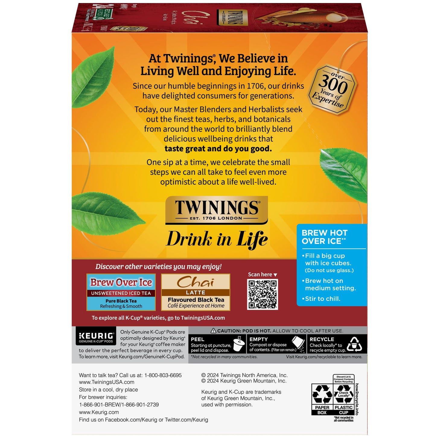 Twinings English Breakfast Black Tea K-Cup Pods for Keurig, 24 Count (Pack of 1), Smooth, Flavourful, Robust, Caffeinated, Enjoy Hot or Iced