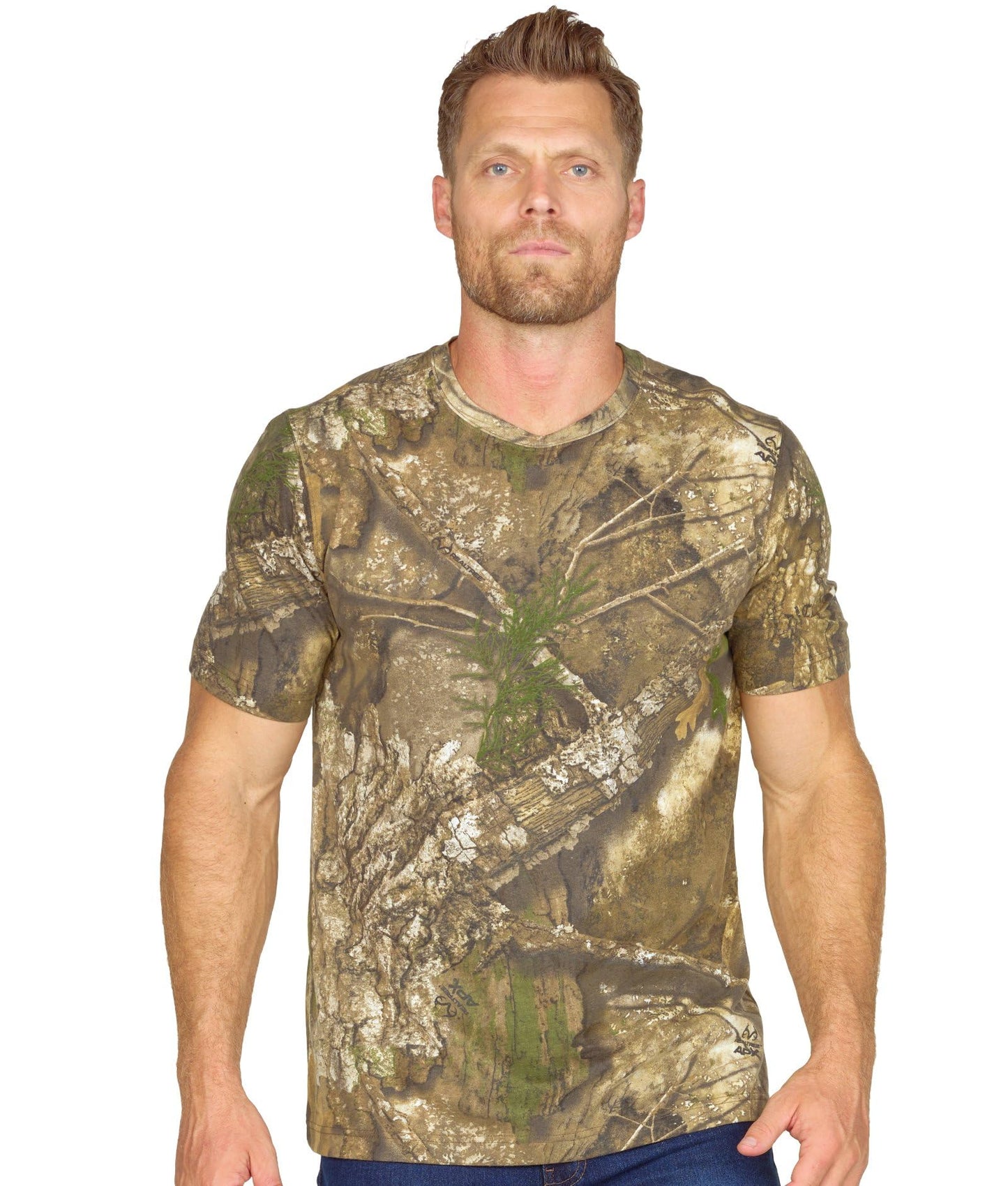 Realtree Men's Essential Camo Lightweight Performance Short Sleeve Shirt