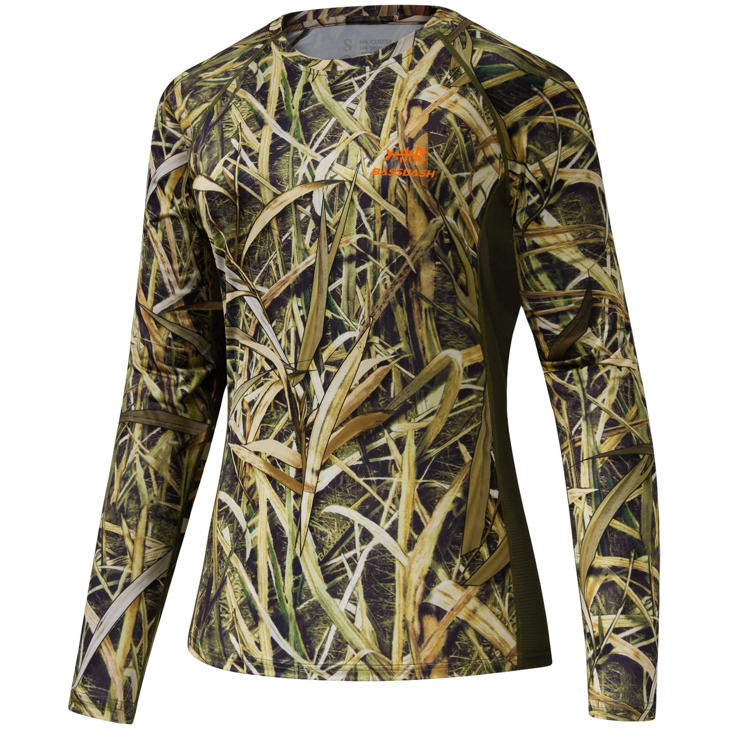 BASSDASH Women’s Camo Hunting Shirt Long Sleeve UPF 50+ Sun Protection Performance Tee Fishing Hiking