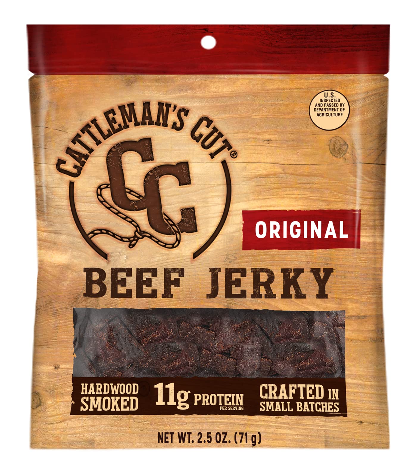 Cattleman's Cut Peppered Steakhouse Beef Jerky, 10 Ounce