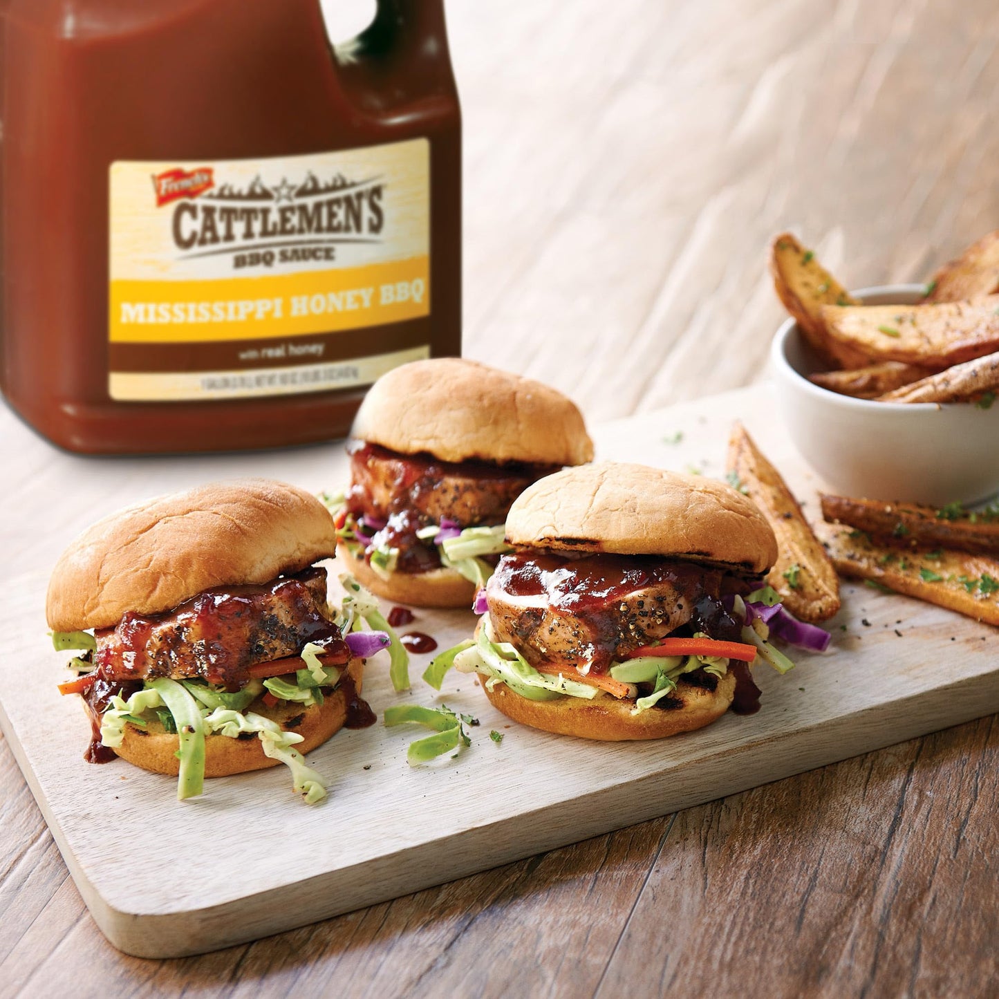 Cattlemen's Mississippi Honey BBQ Sauce, 1 gal - One Gallon Bulk Container of Mississippi Honey Barbecue Sauce Blend of Honey, Vinegar, Hickory and More for Dipping and Barbecue Recipes