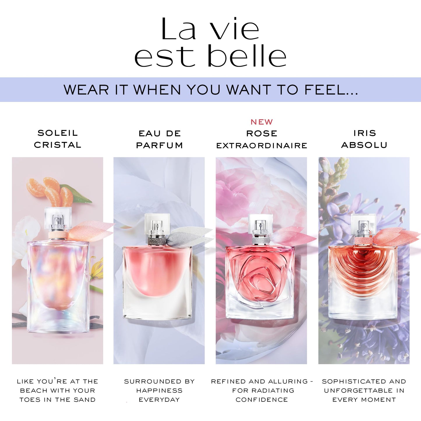 Lancôme La Vie Est Belle Eau de Parfum - Long Lasting Fragrance with Notes of Iris, Earthy Patchouli, Warm Vanilla & Spun Sugar - Floral & Sweet Women's Perfume, 3.4 Fl Oz