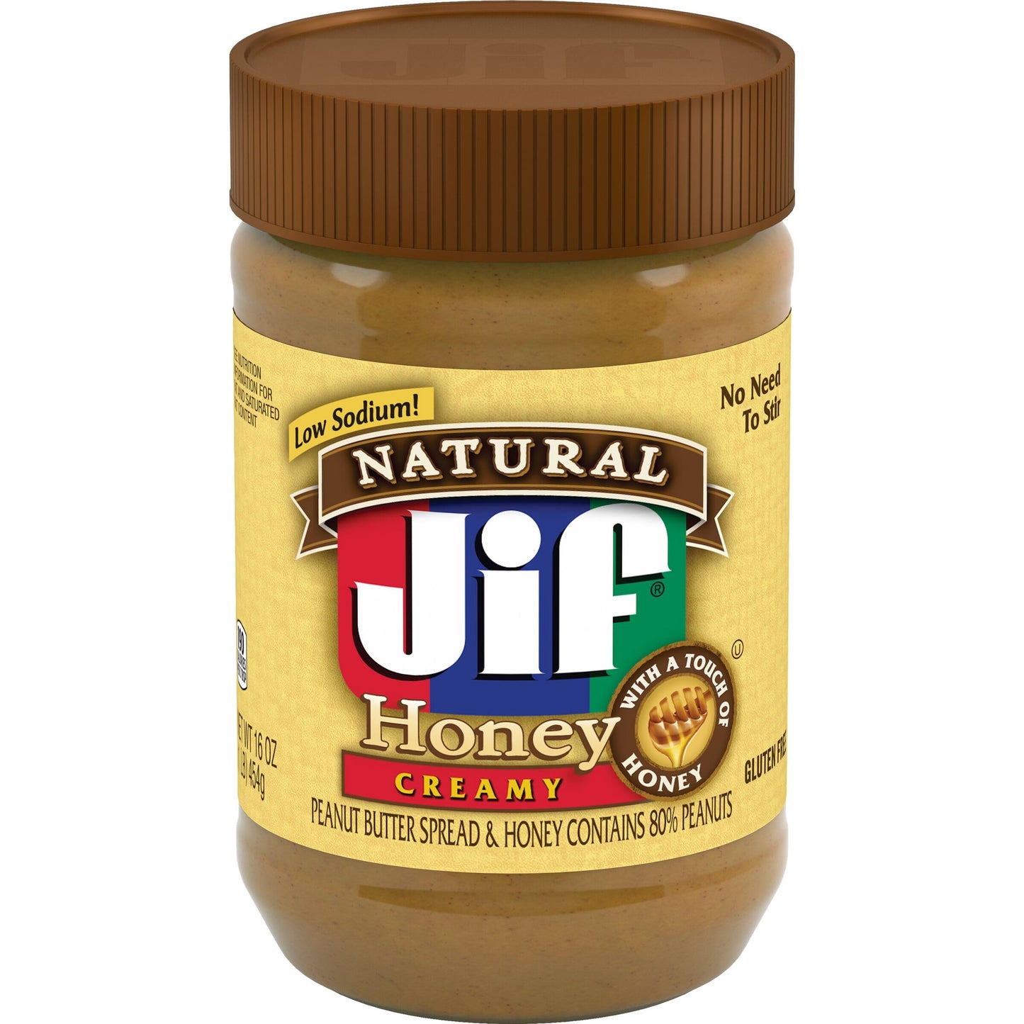 Jif Natural Creamy Peanut Butter Spread and Honey – Contains 80% Peanuts, 16 Ounces