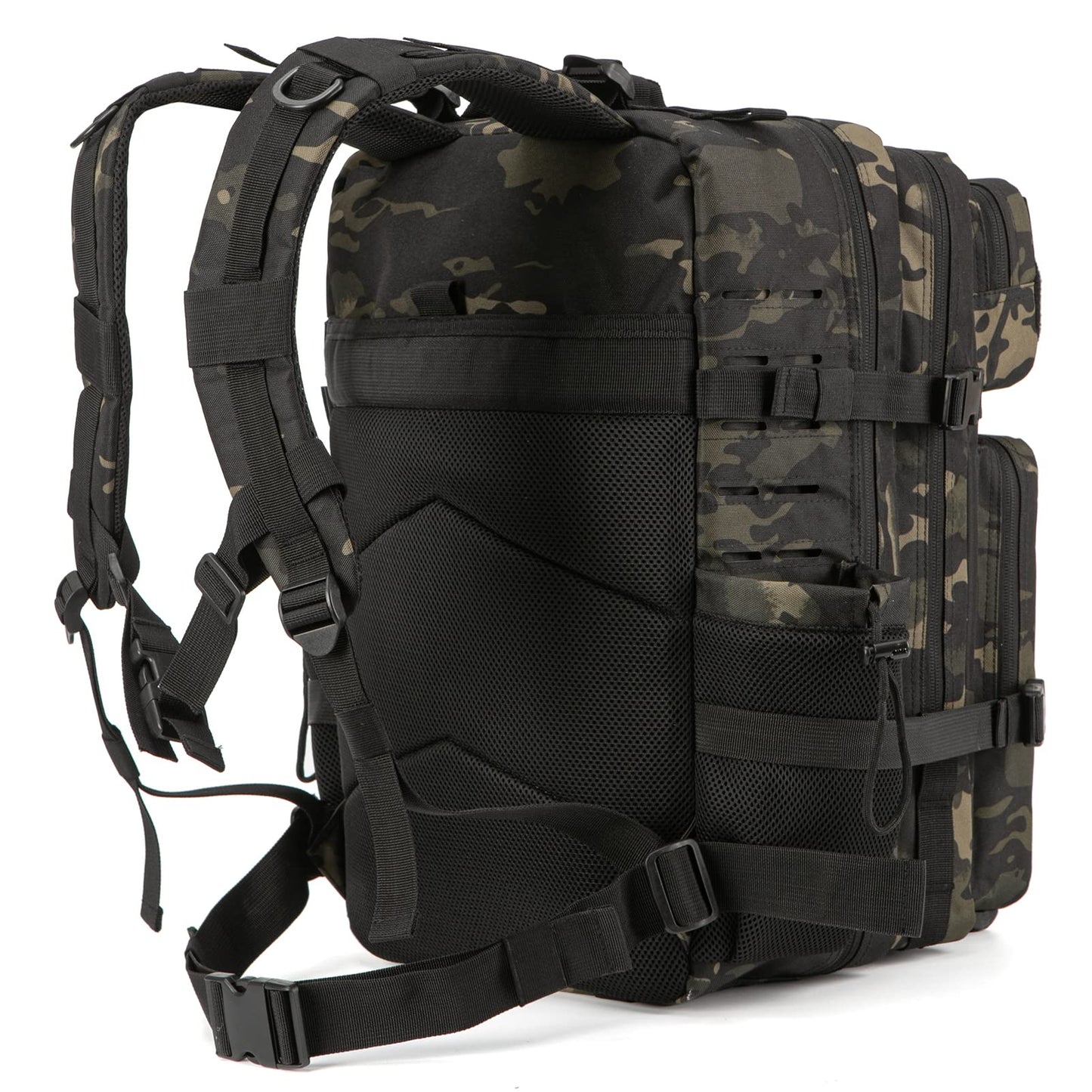 QT&QY 25L/35L/45L Military Tactical Backpack For Men Molle Daypack 3 Day Bug Out Bag Hiking Rucksack With Bottle Holder