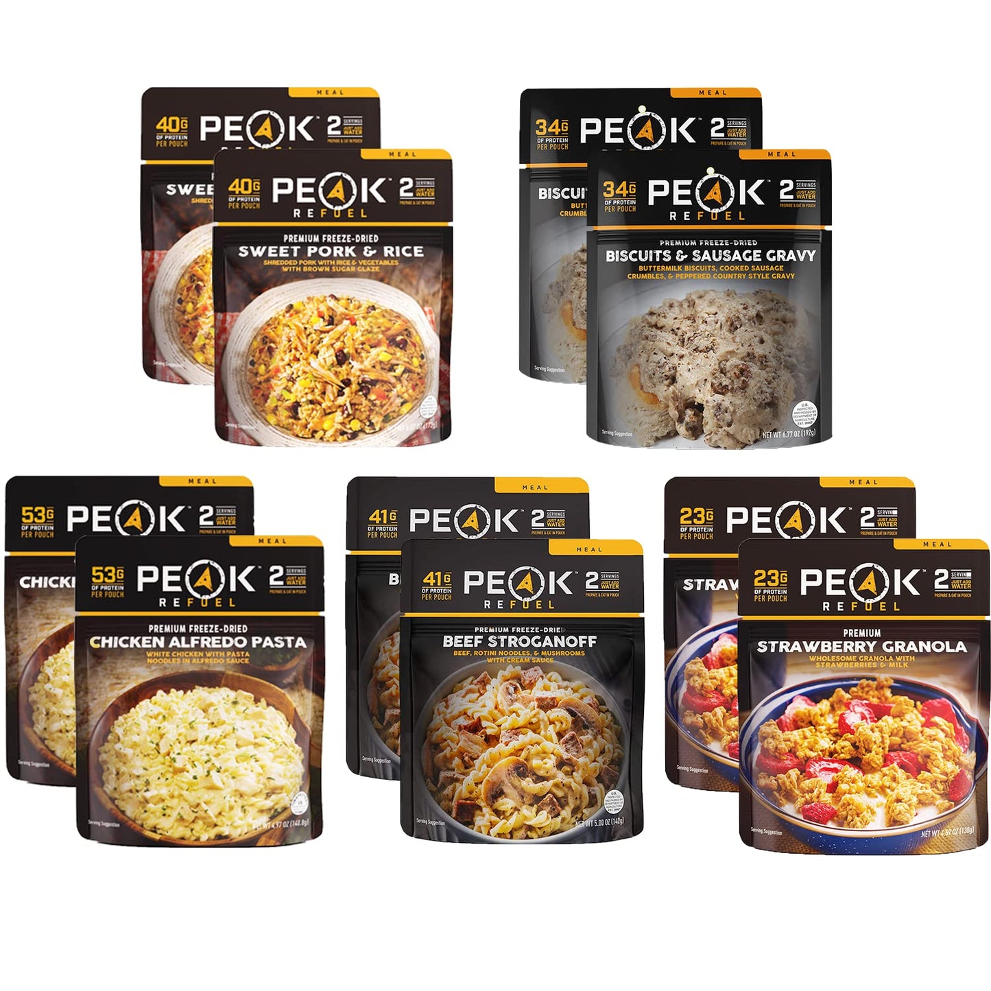 Peak Refuel Beef Stroganoff | Freeze Dried Backpacking and Camping Food | Amazing Taste | High Protein | Real Meat | Quick Prep Meals